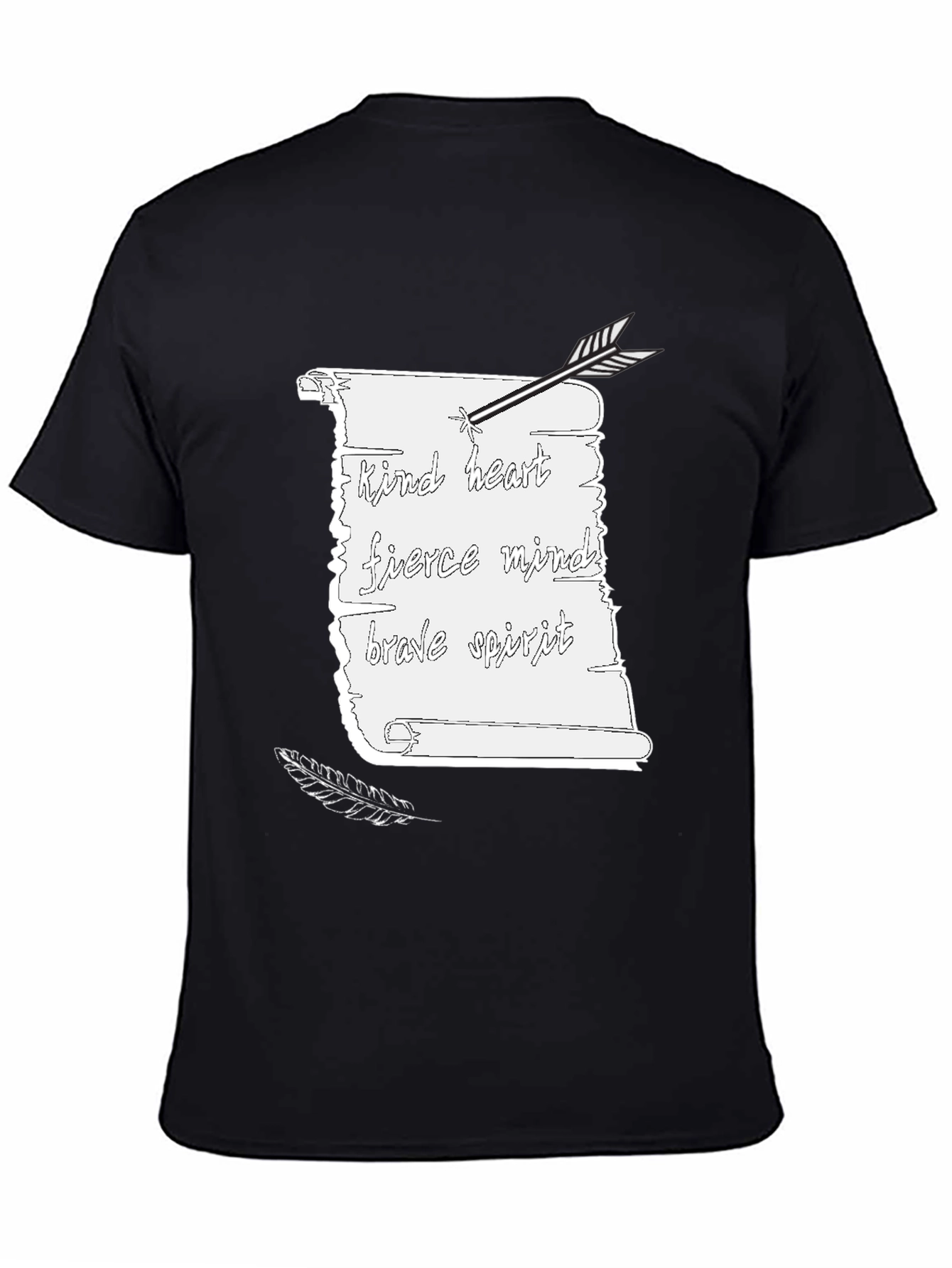 Kind Heart Tee - Arrow & Scroll Graphic Print