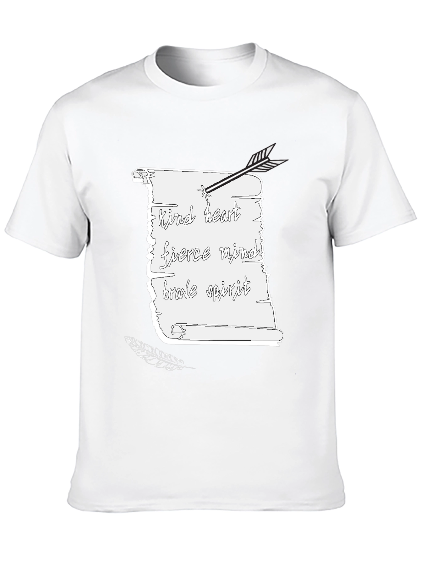 Kind Heart Tee - Arrow & Scroll Graphic Print