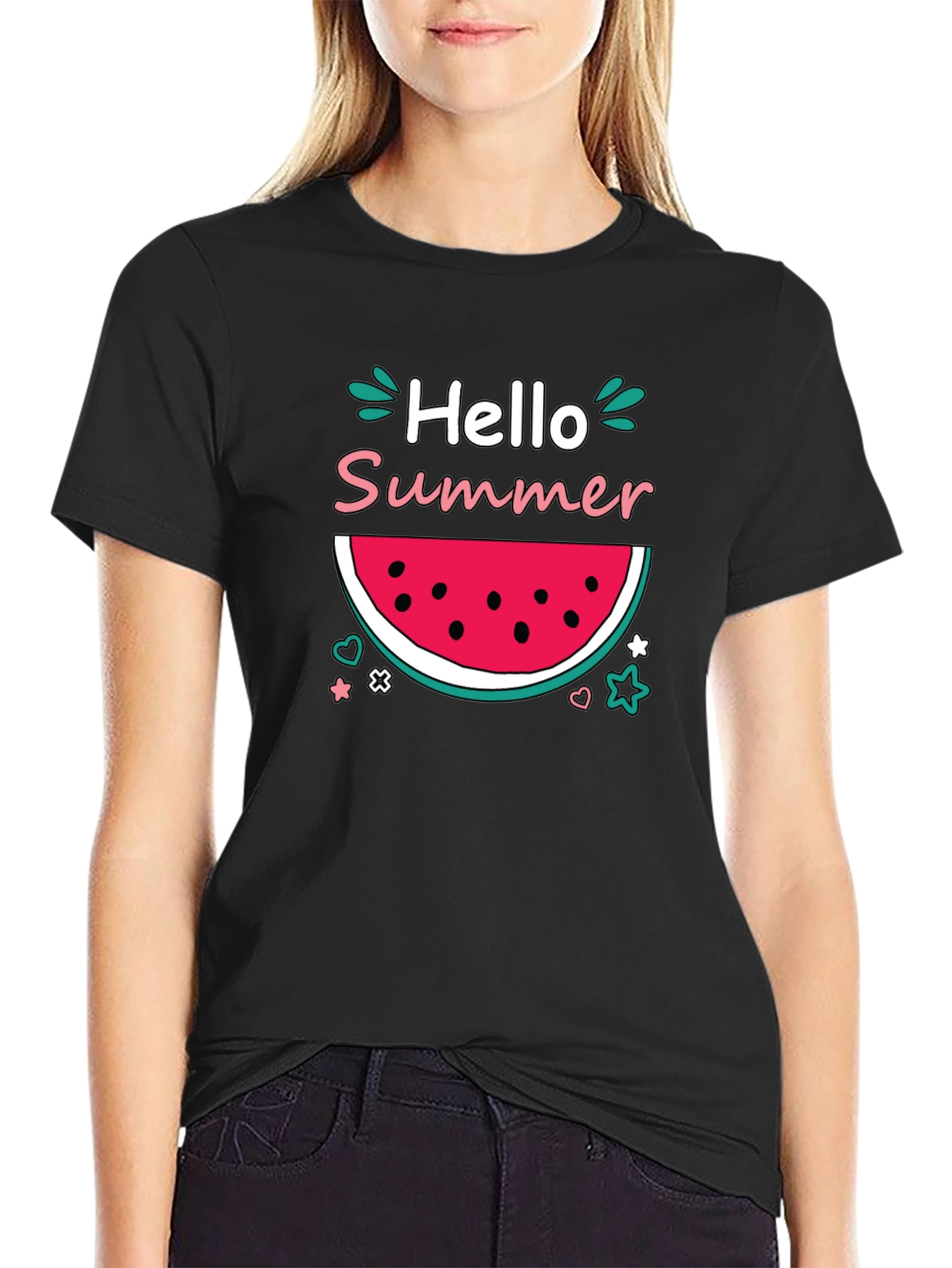 Hello Summer Watermelon Graphic Tee