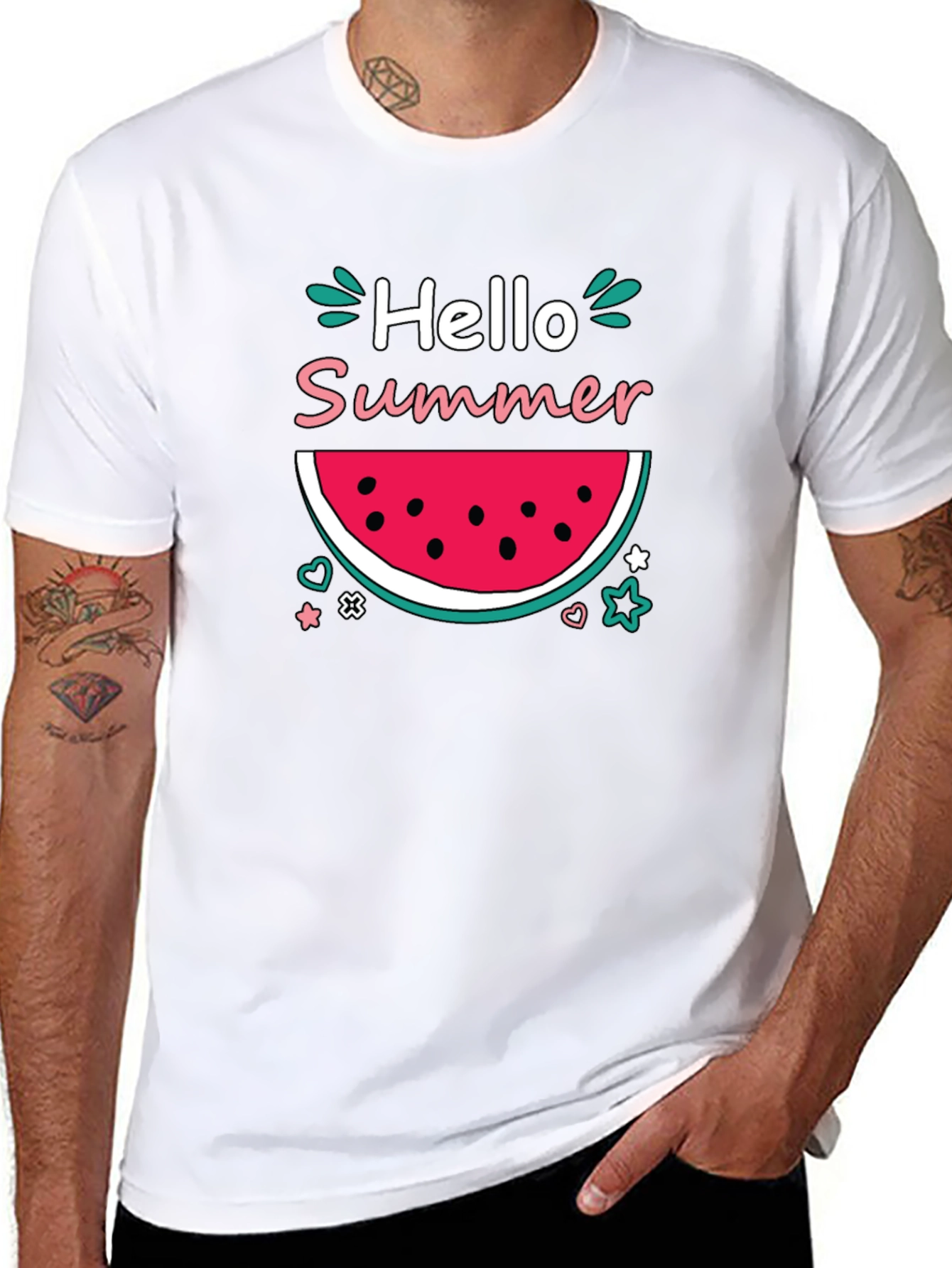 Hello Summer Watermelon Graphic Tee