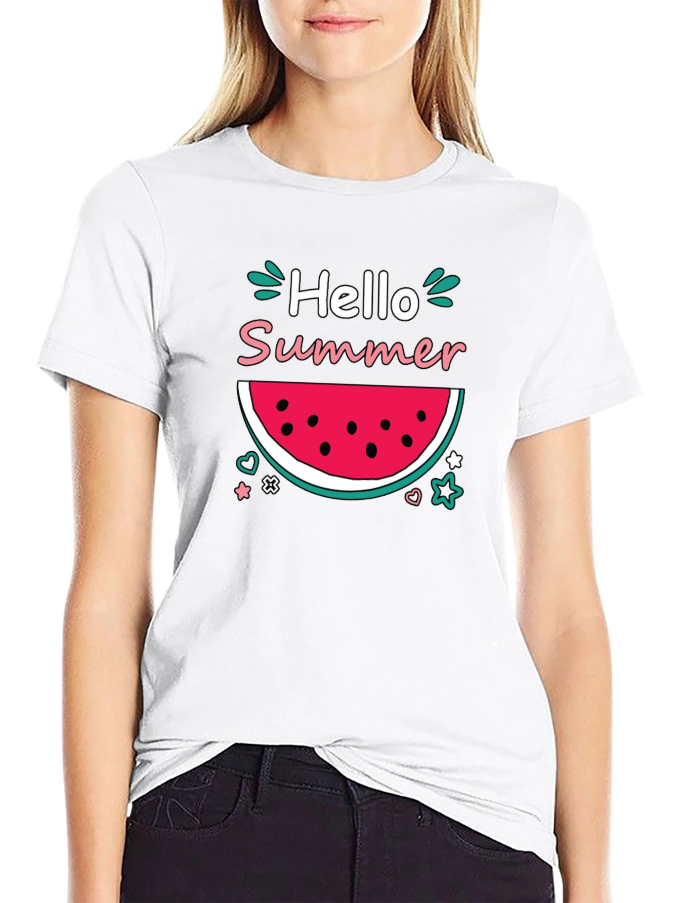 Hello Summer Watermelon Graphic Tee