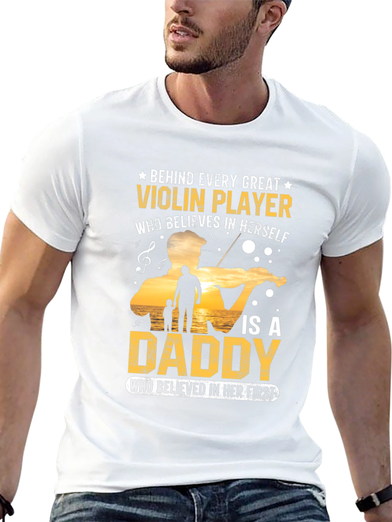Violin Player Daddy T-Shirt - Musician Fathers Day Gift