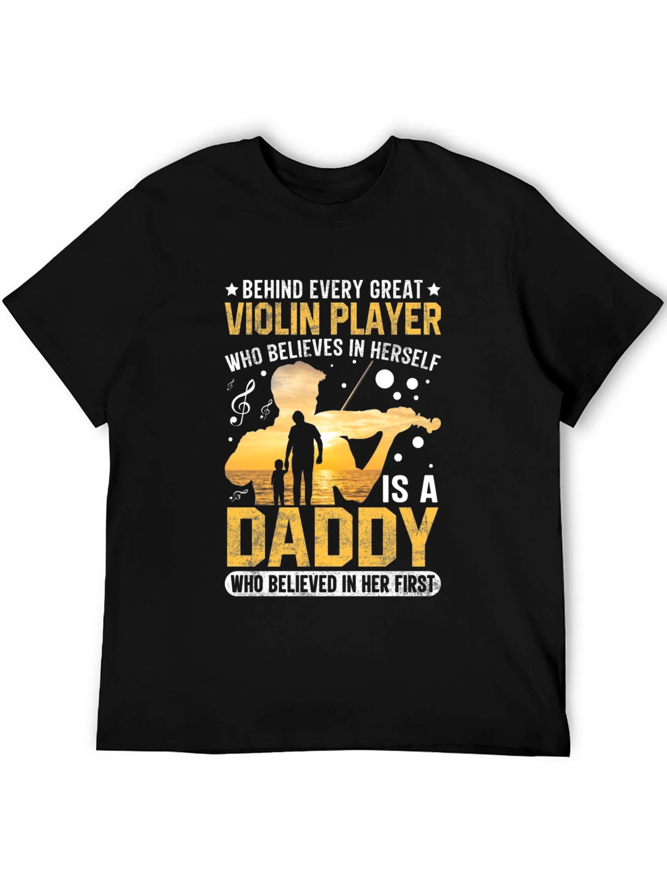 Violin Player Daddy T-Shirt - Musician Fathers Day Gift