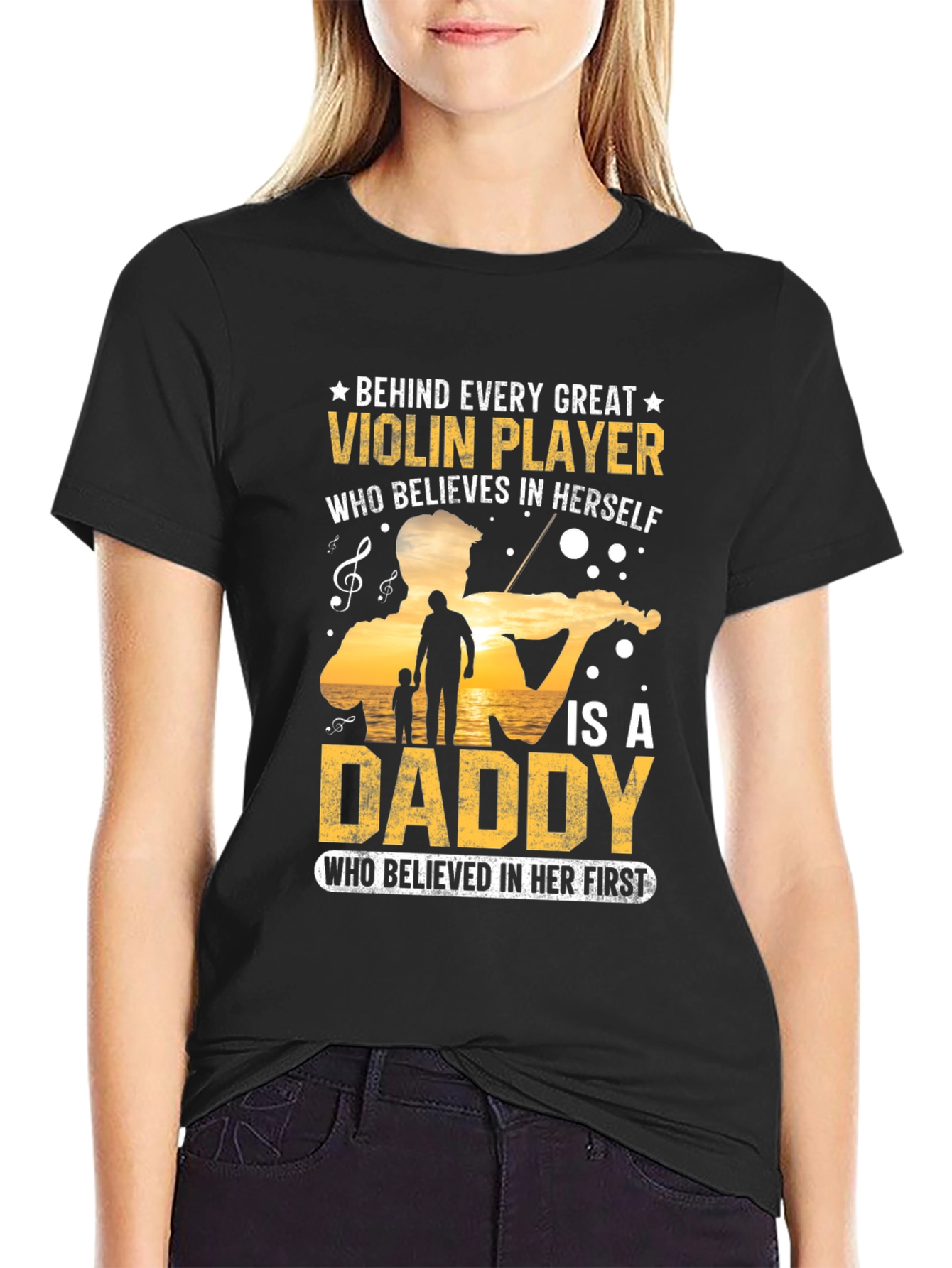 Violin Player Daddy T-Shirt - Musician Fathers Day Gift