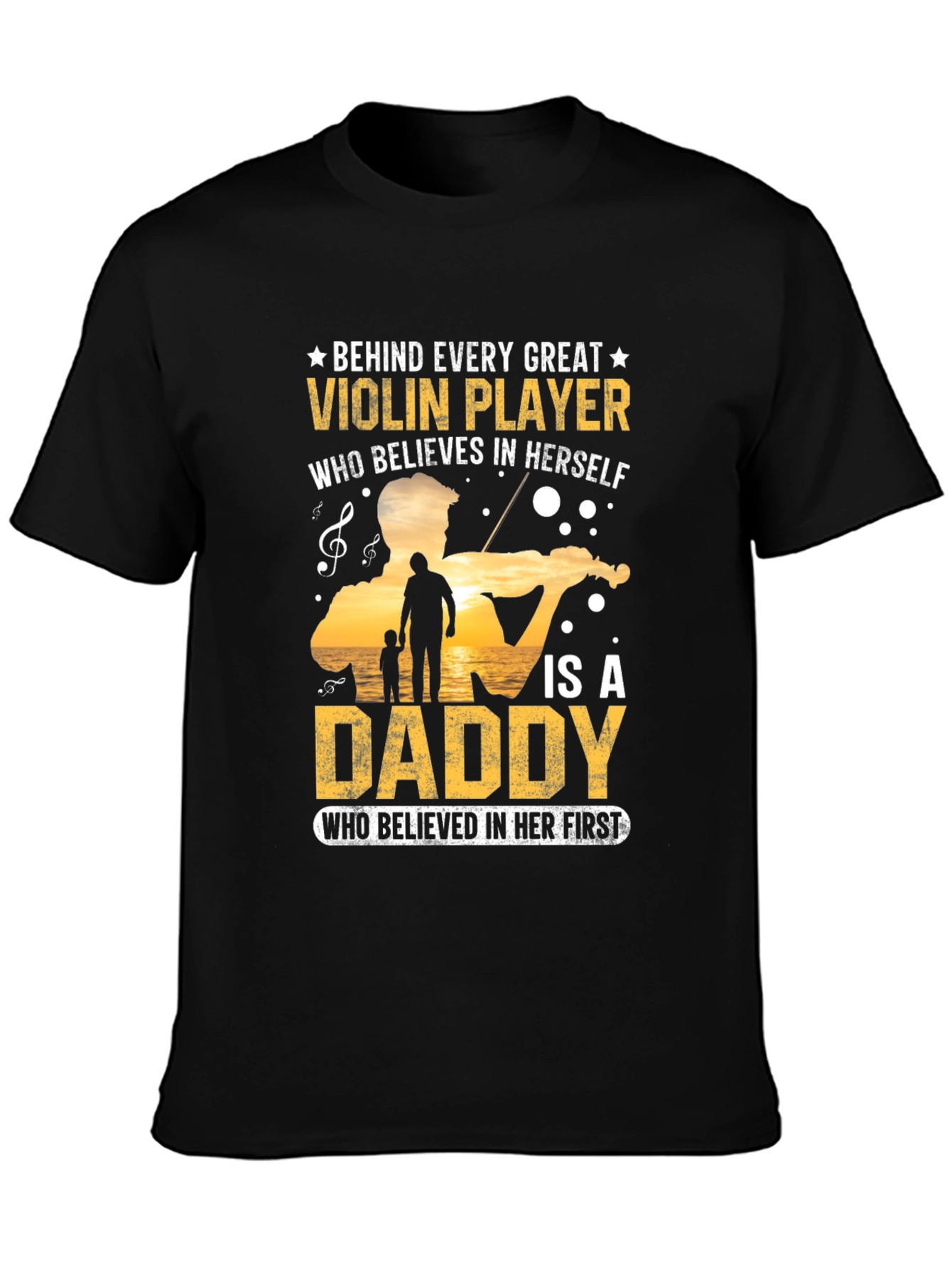 Violin Player Daddy T-Shirt - Musician Fathers Day Gift