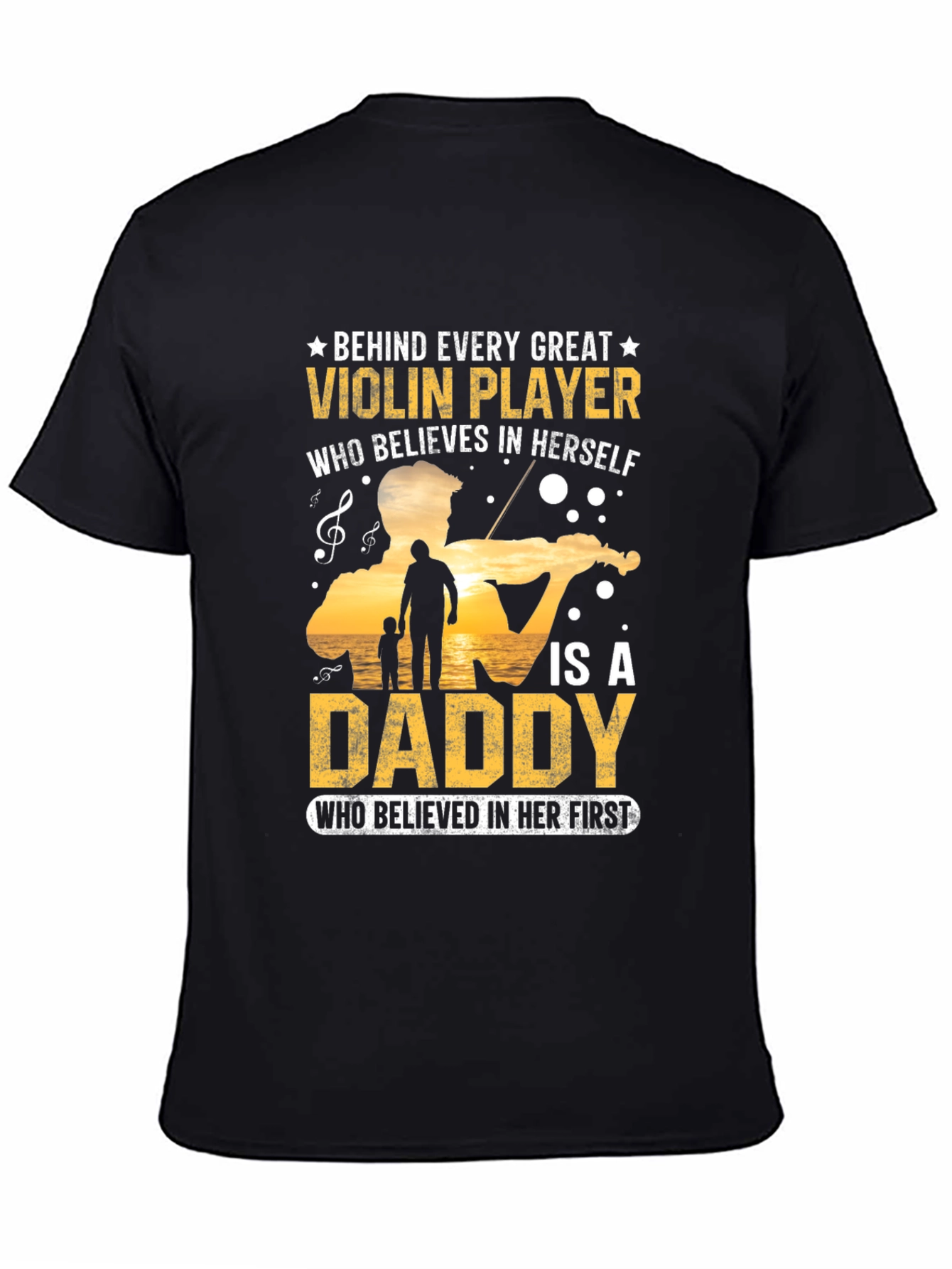 Violin Player Daddy T-Shirt - Musician Fathers Day Gift