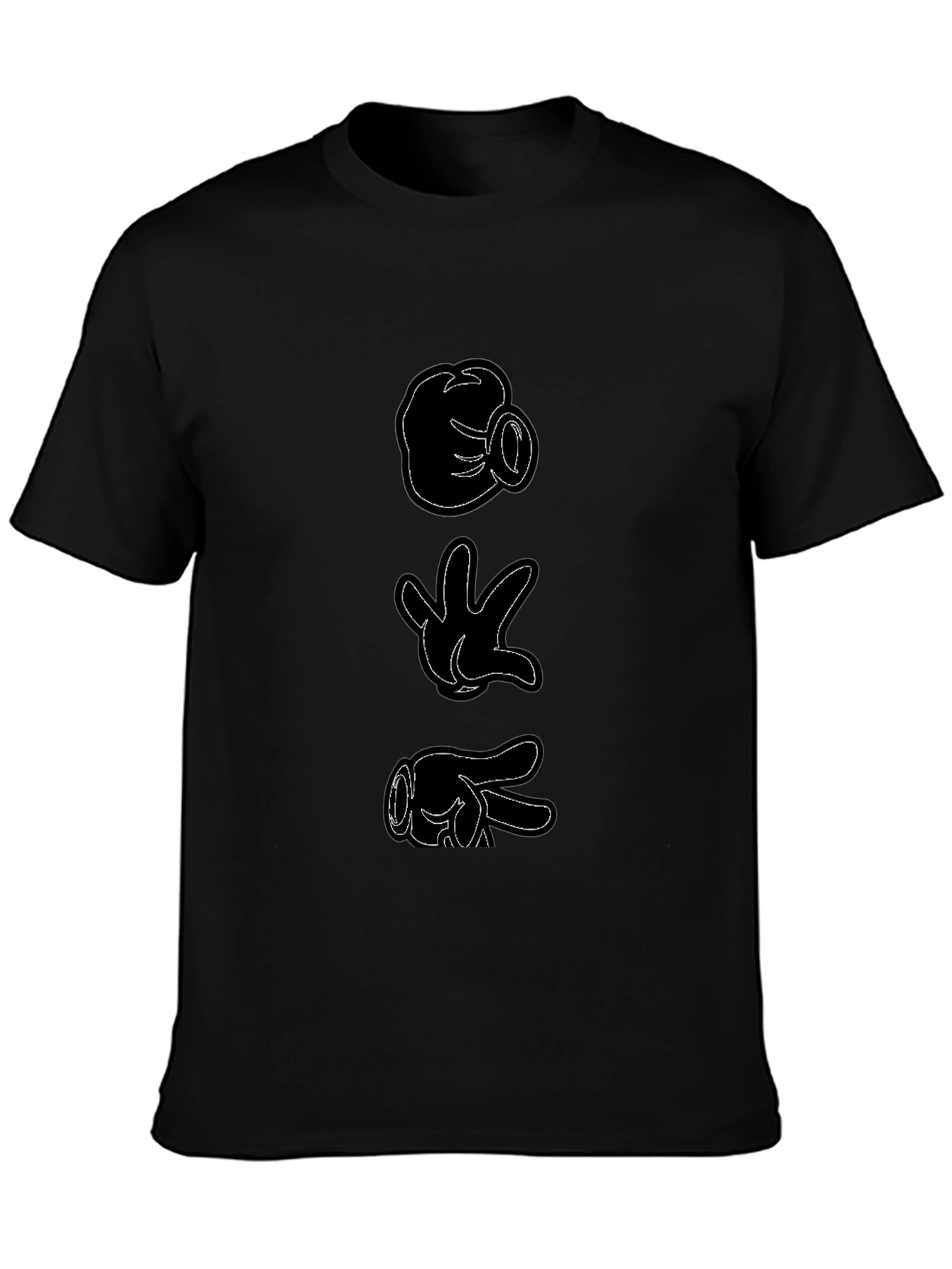 Rock Paper Scissors Graphic Tee - Black
