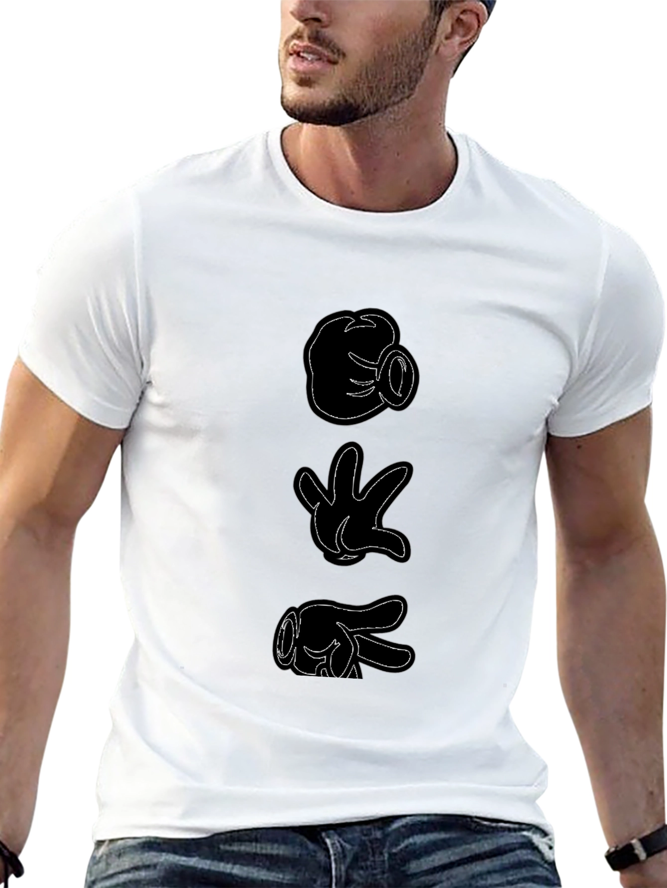 Rock Paper Scissors Graphic Tee - Black
