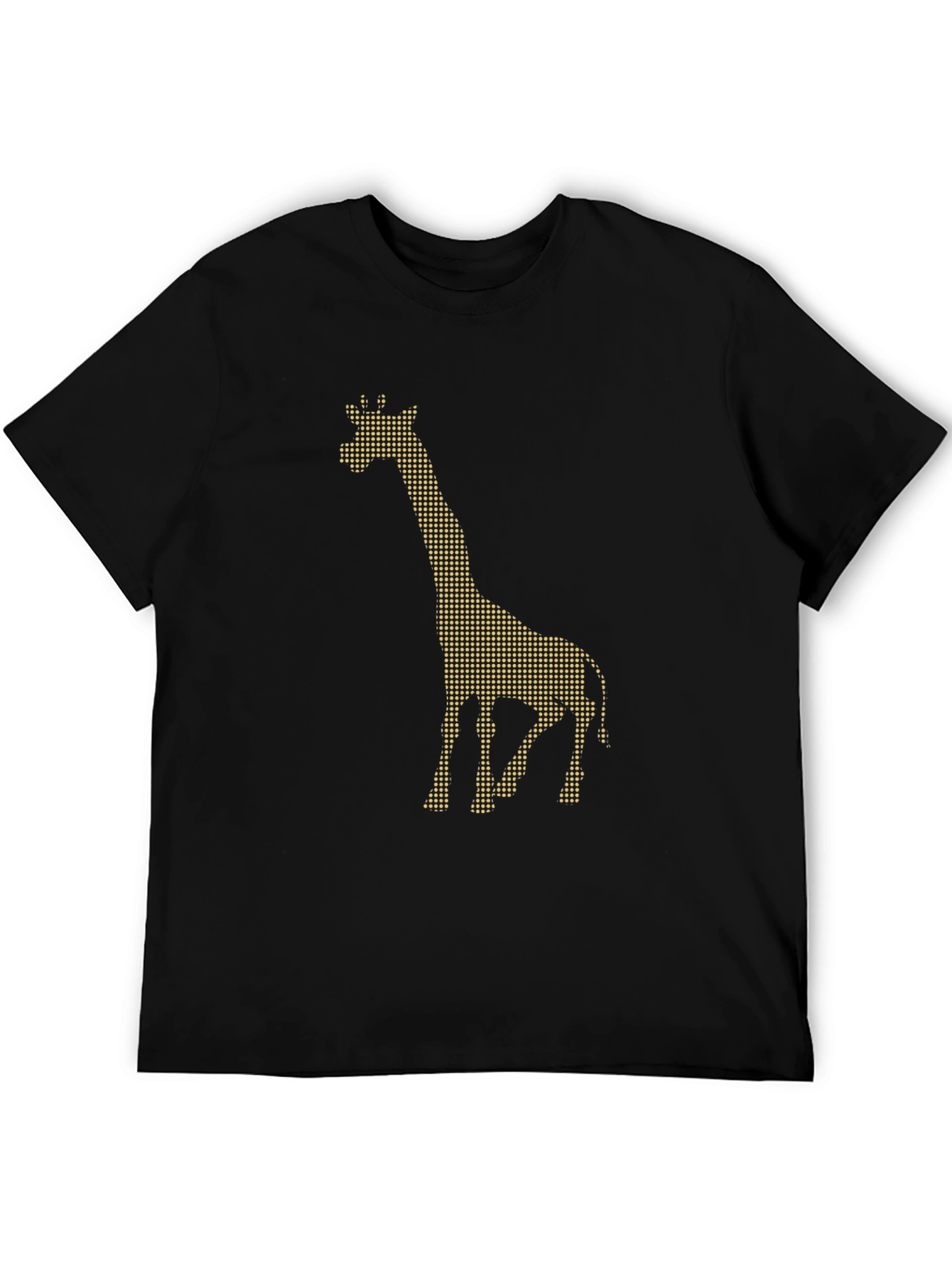 Giraffe Dot Pattern Black T-Shirt