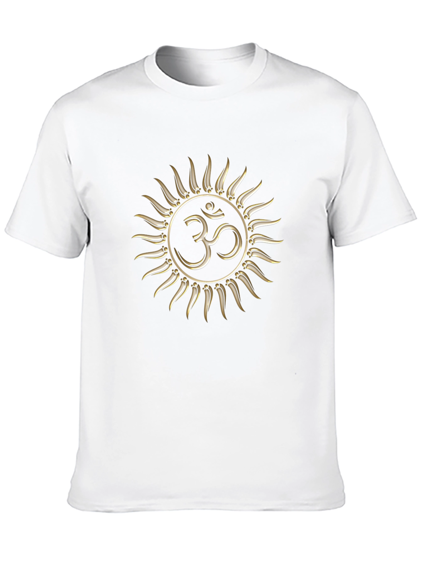 Om Symbol Sun Graphic Black T-Shirt