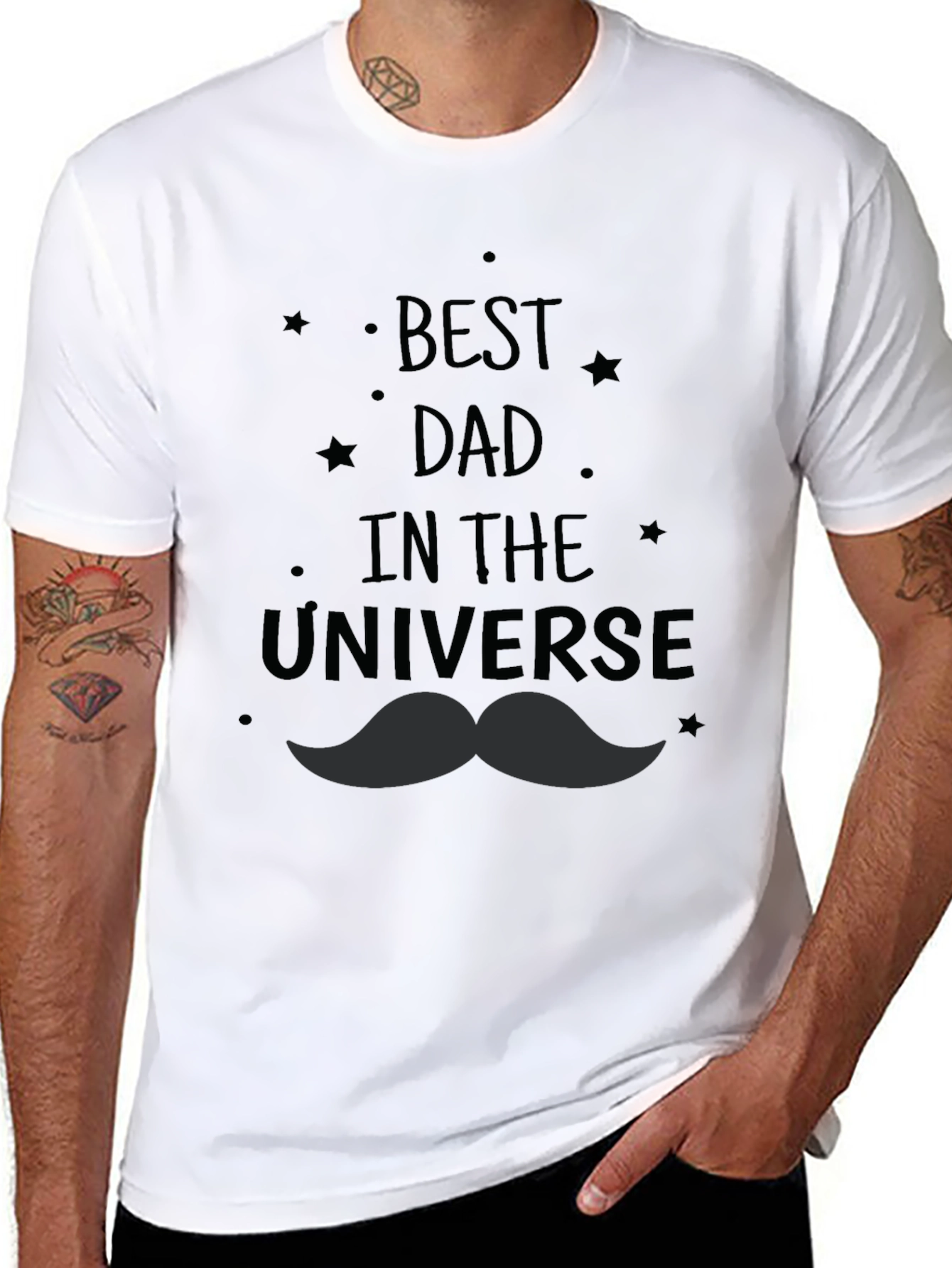 Best Dad in the Universe Black T-Shirt