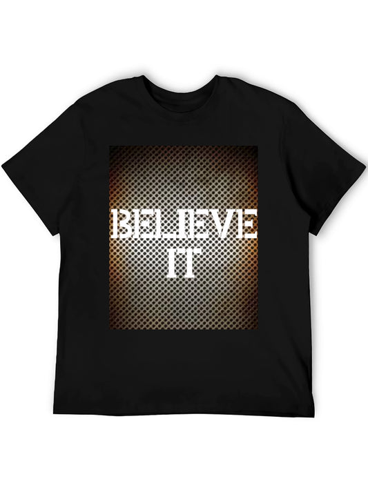 Believe It Graphic Print Black T-Shirt
