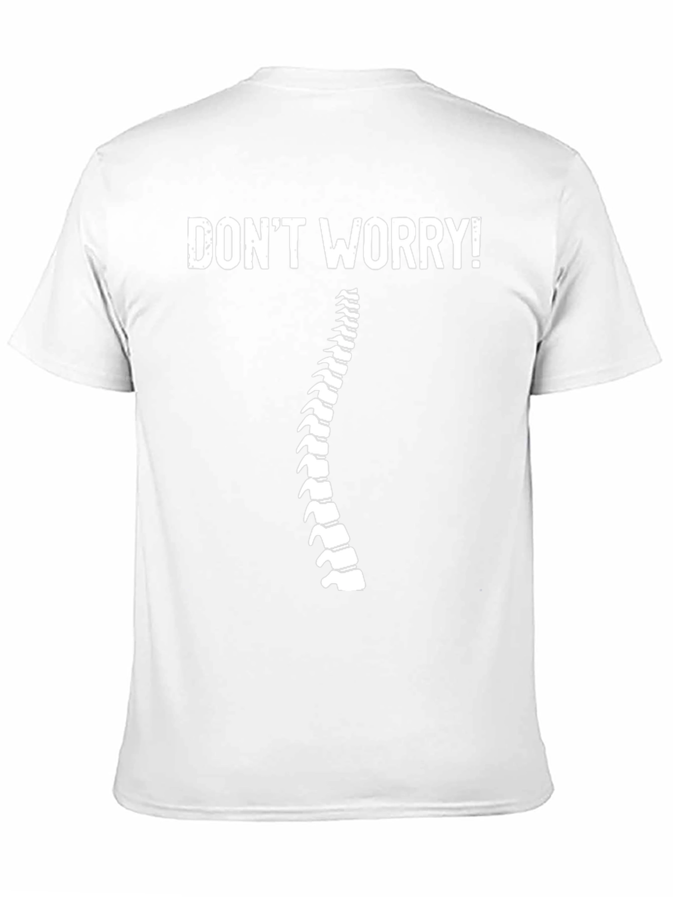 Dont Worry! Spine Graphic Black T-Shirt