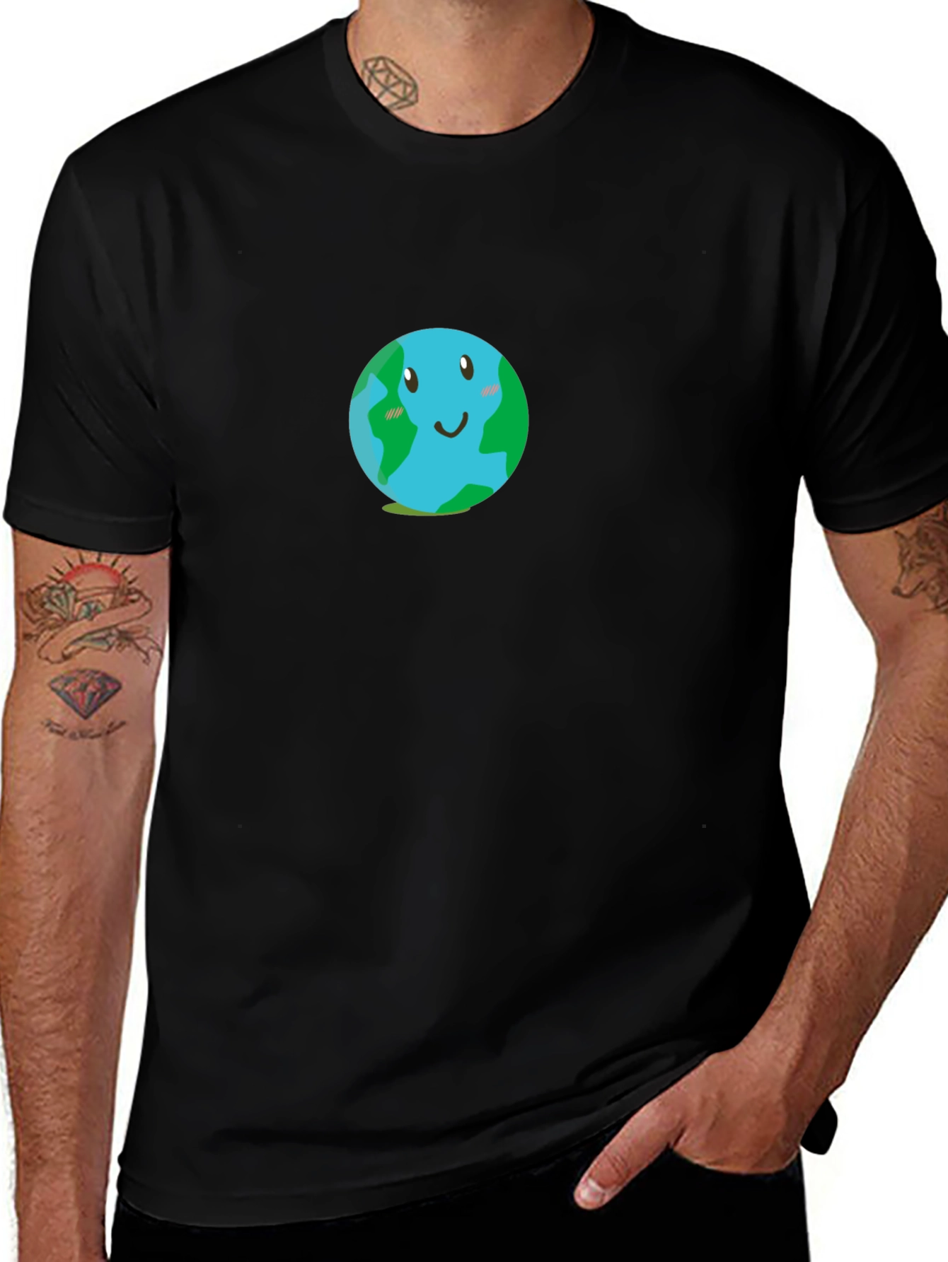 Earth Graphic T-Shirt - Black