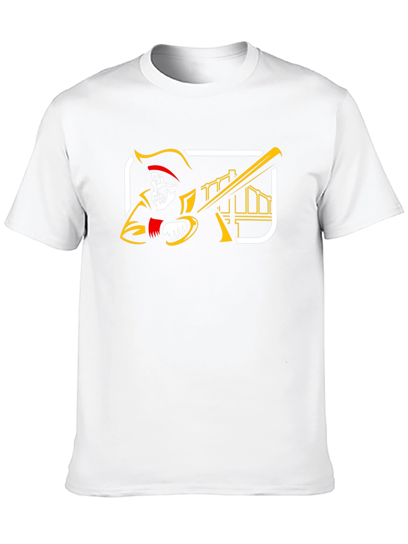 Pirate Baseball T-Shirt: Skull and Bats Graphic Tee