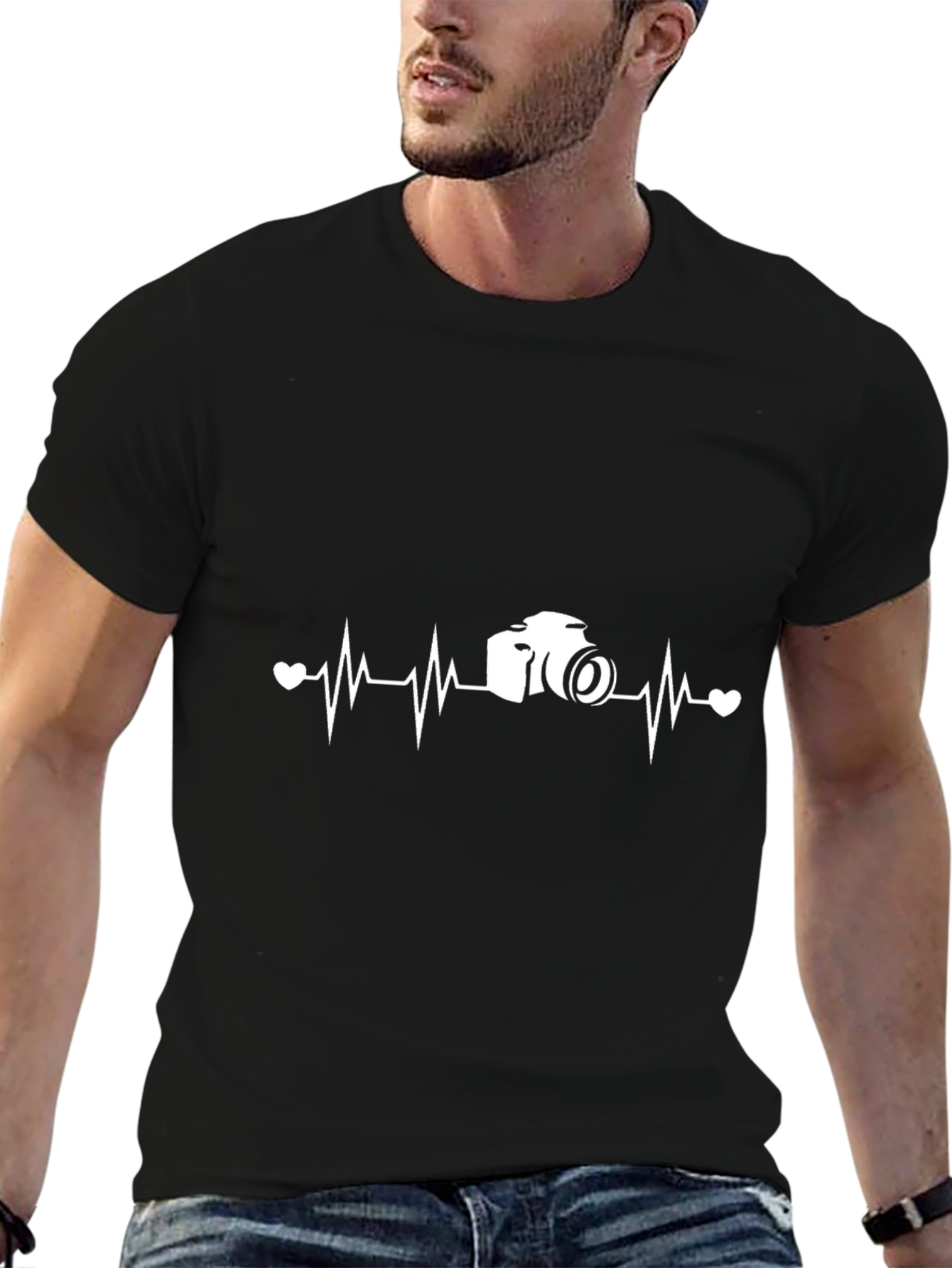 Camera Heartbeat T-Shirt - Photography Lover