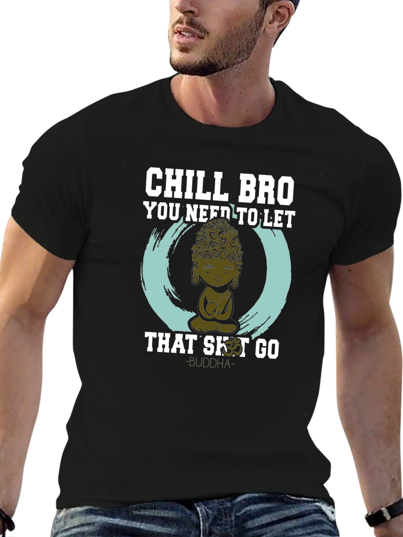 Chill Bro Buddha Graphic Tee - Relaxed Fit
