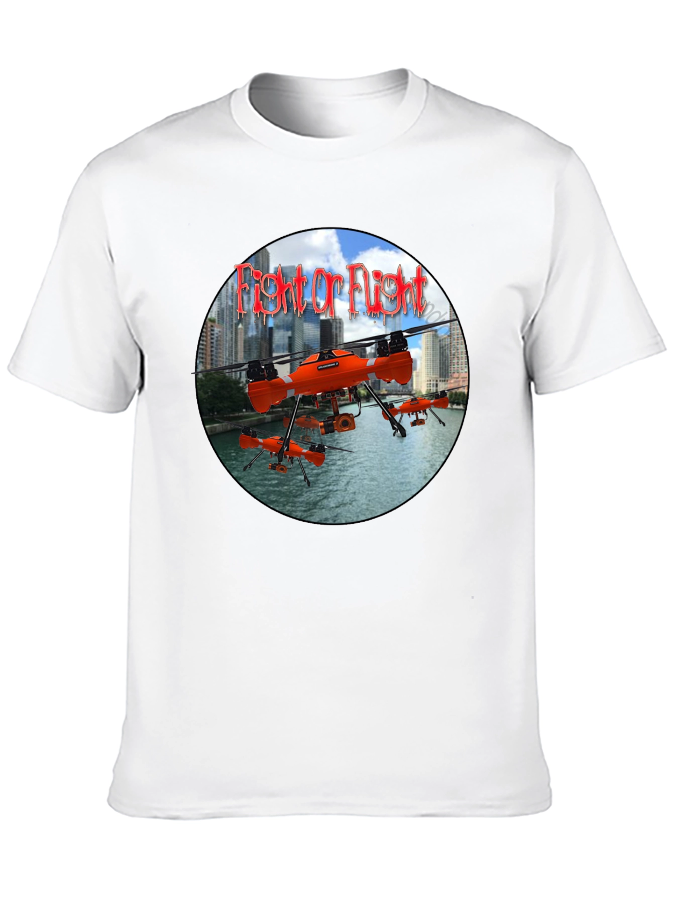 Fight or Flight Drone Graphic T-Shirt