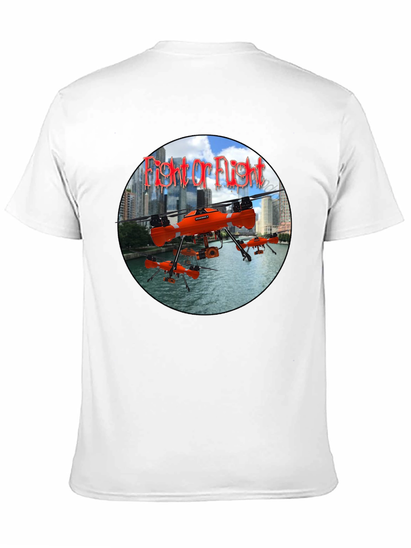 Fight or Flight Drone Graphic T-Shirt