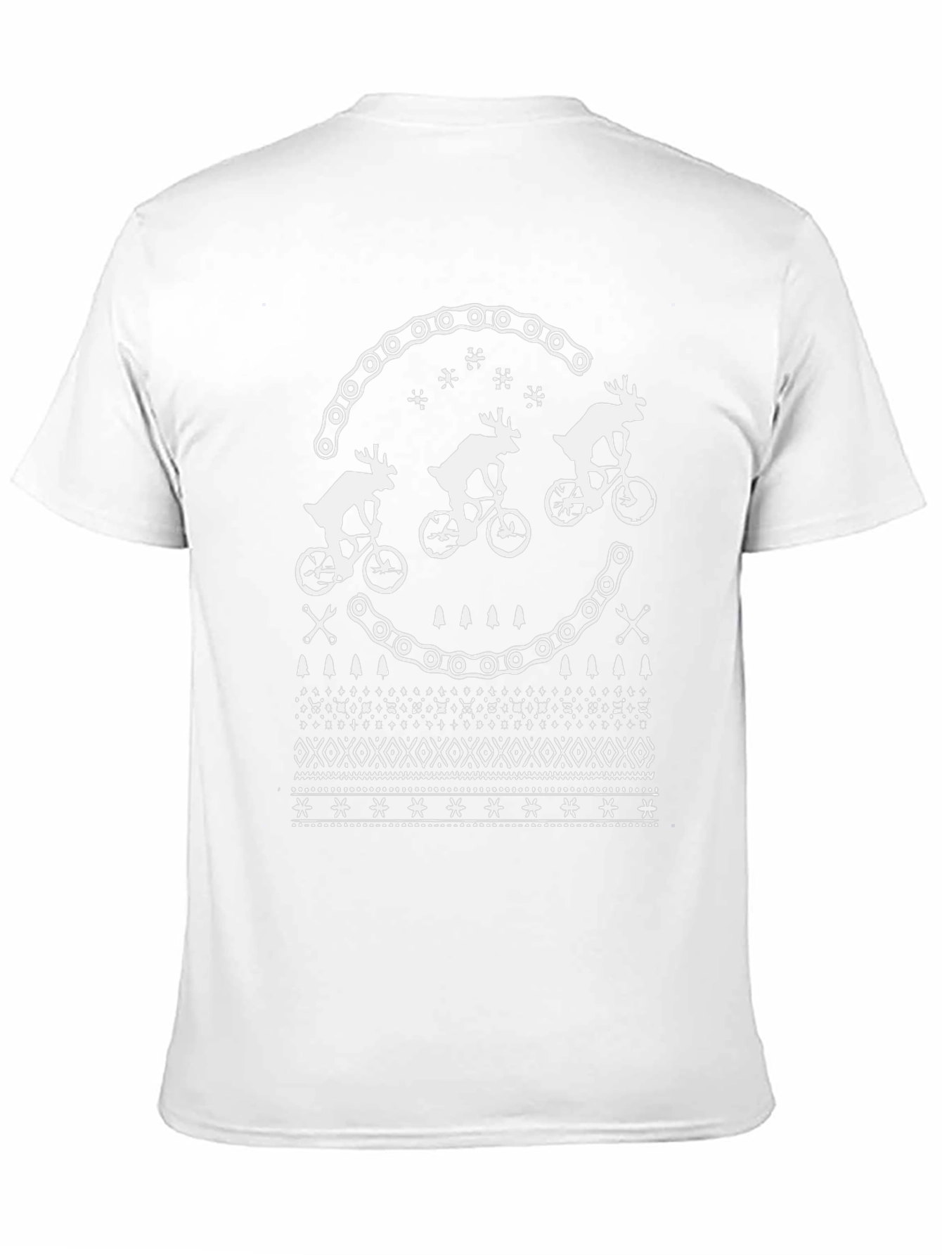 Festive Reindeer Bike Chain Graphic Tee