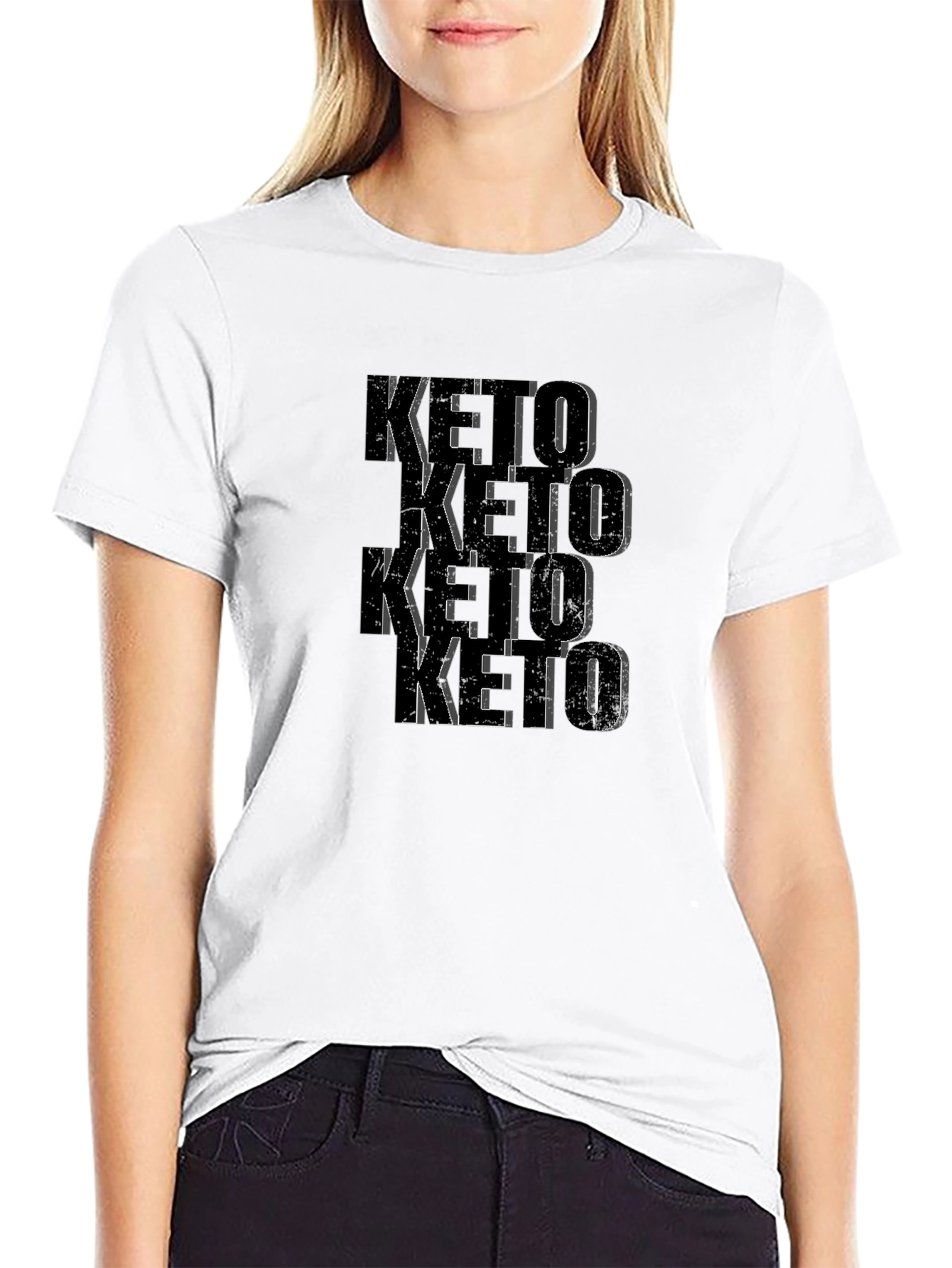 Keto Stacked Graphic T-Shirt - Black