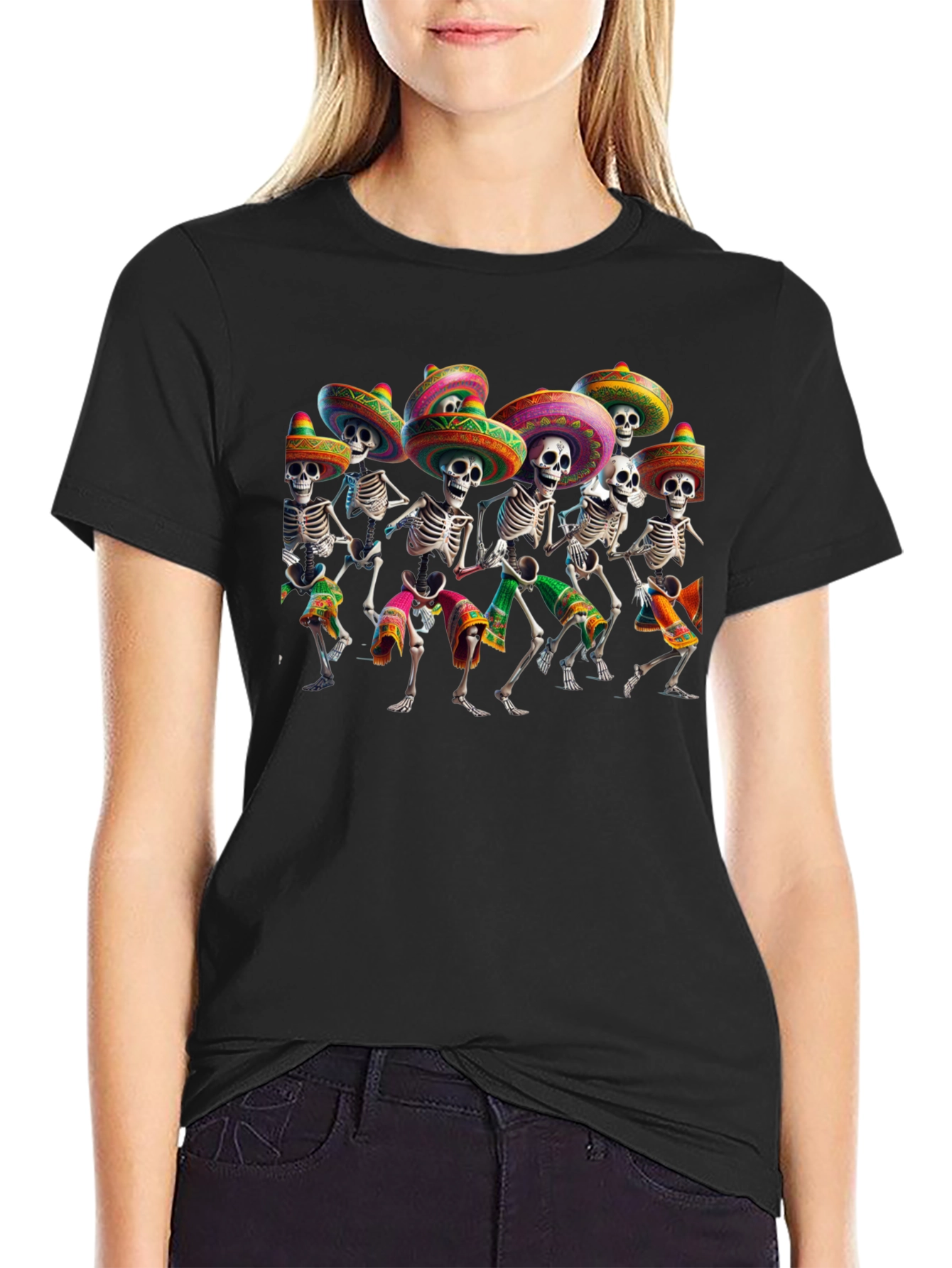 Day of the Dead Skeleton Band T-Shirt