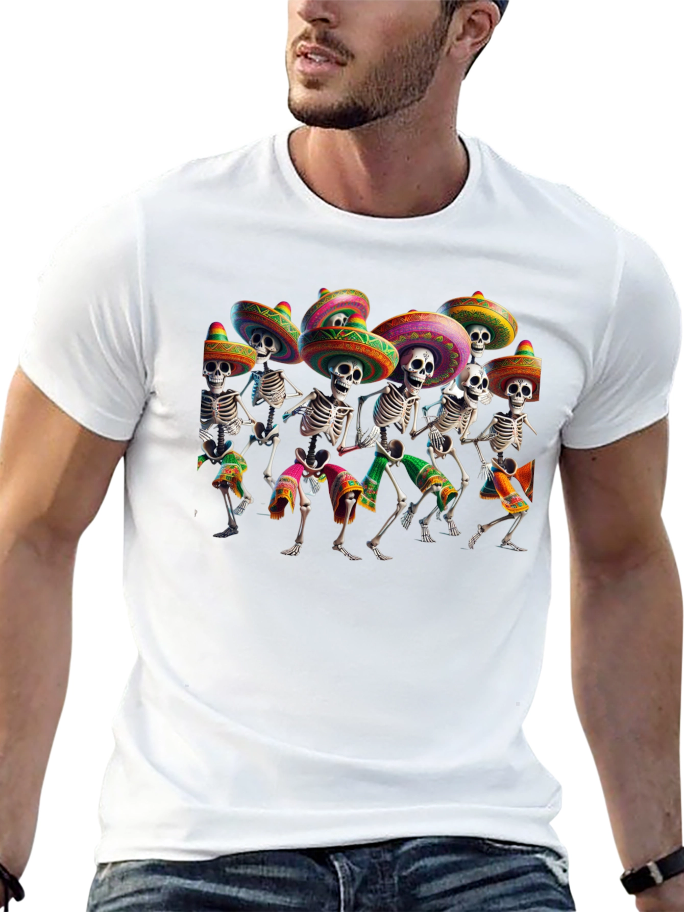 Day of the Dead Skeleton Band T-Shirt