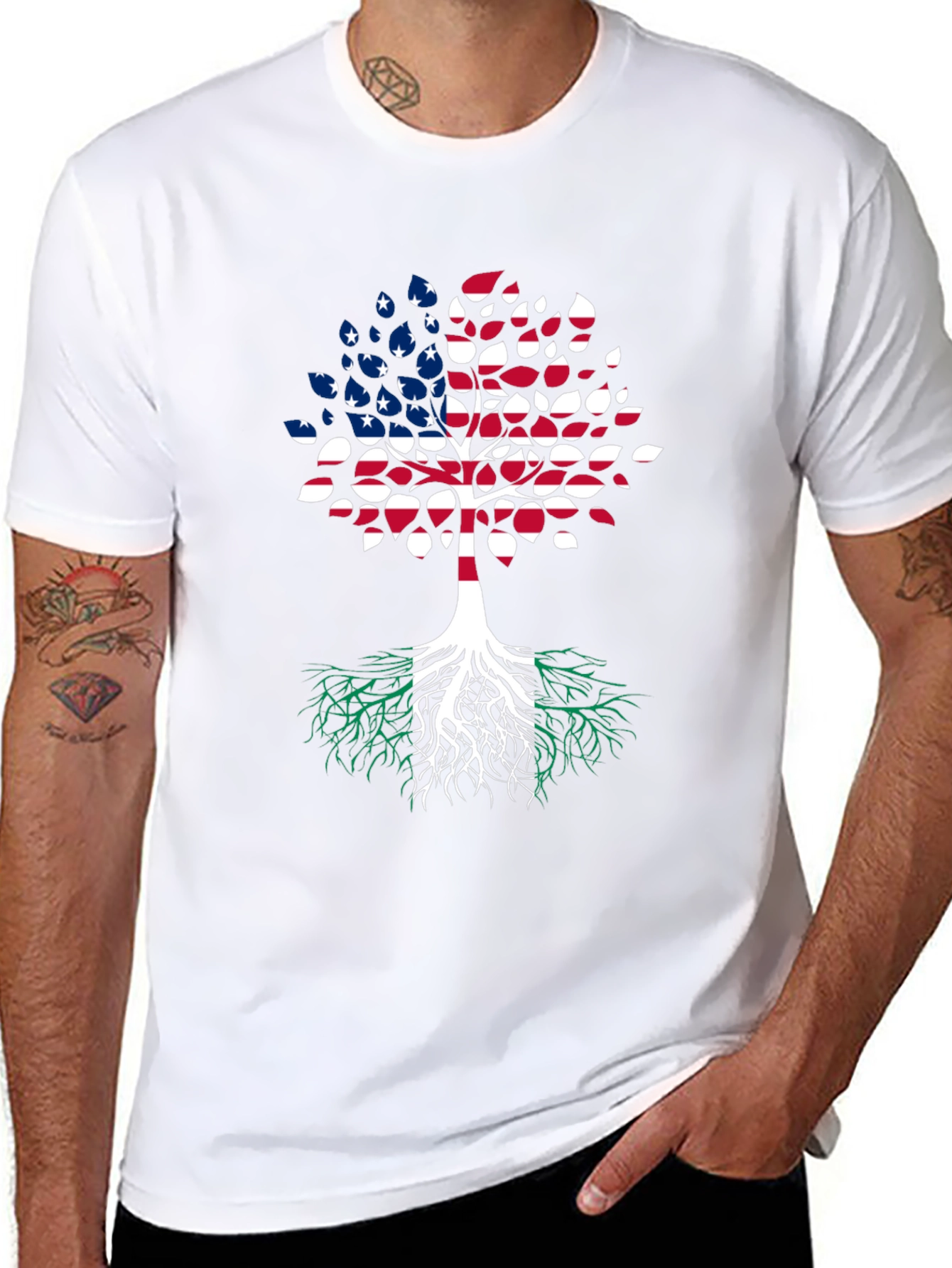 USA Roots T-Shirt Patriotic Graphic Tee