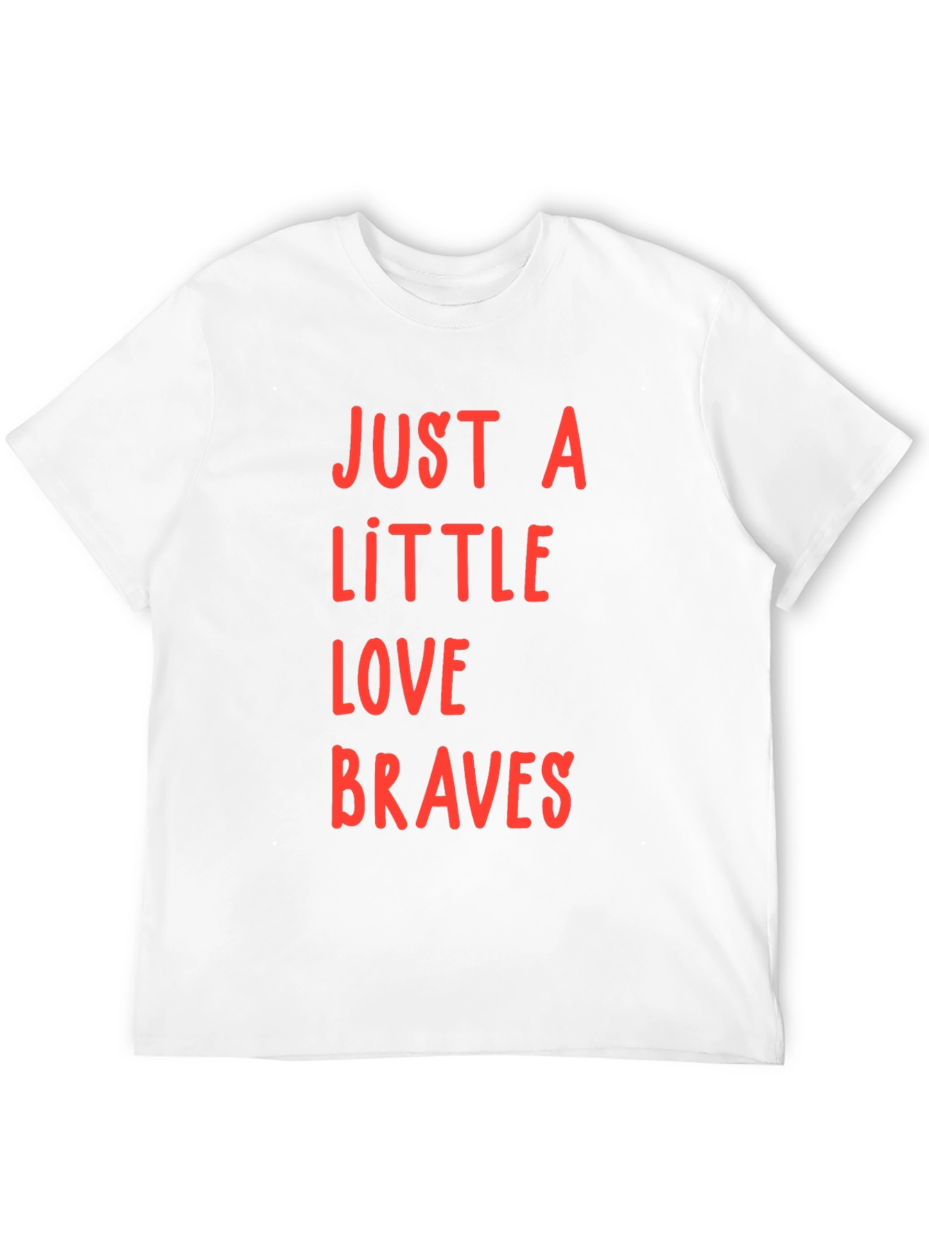 Just A Little Love Braves Black T-Shirt