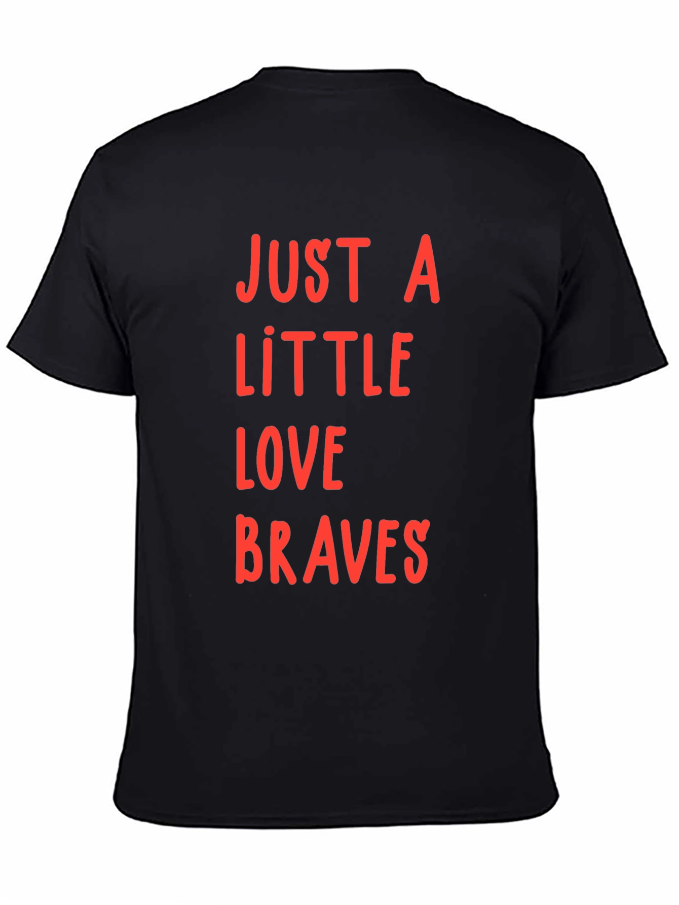 Just A Little Love Braves Black T-Shirt
