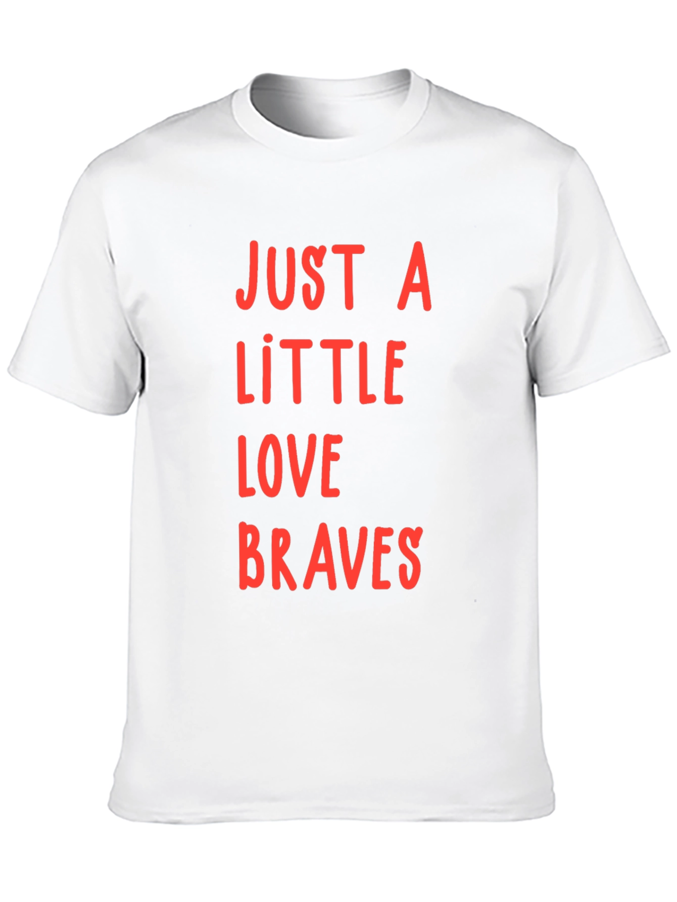 Just A Little Love Braves Black T-Shirt