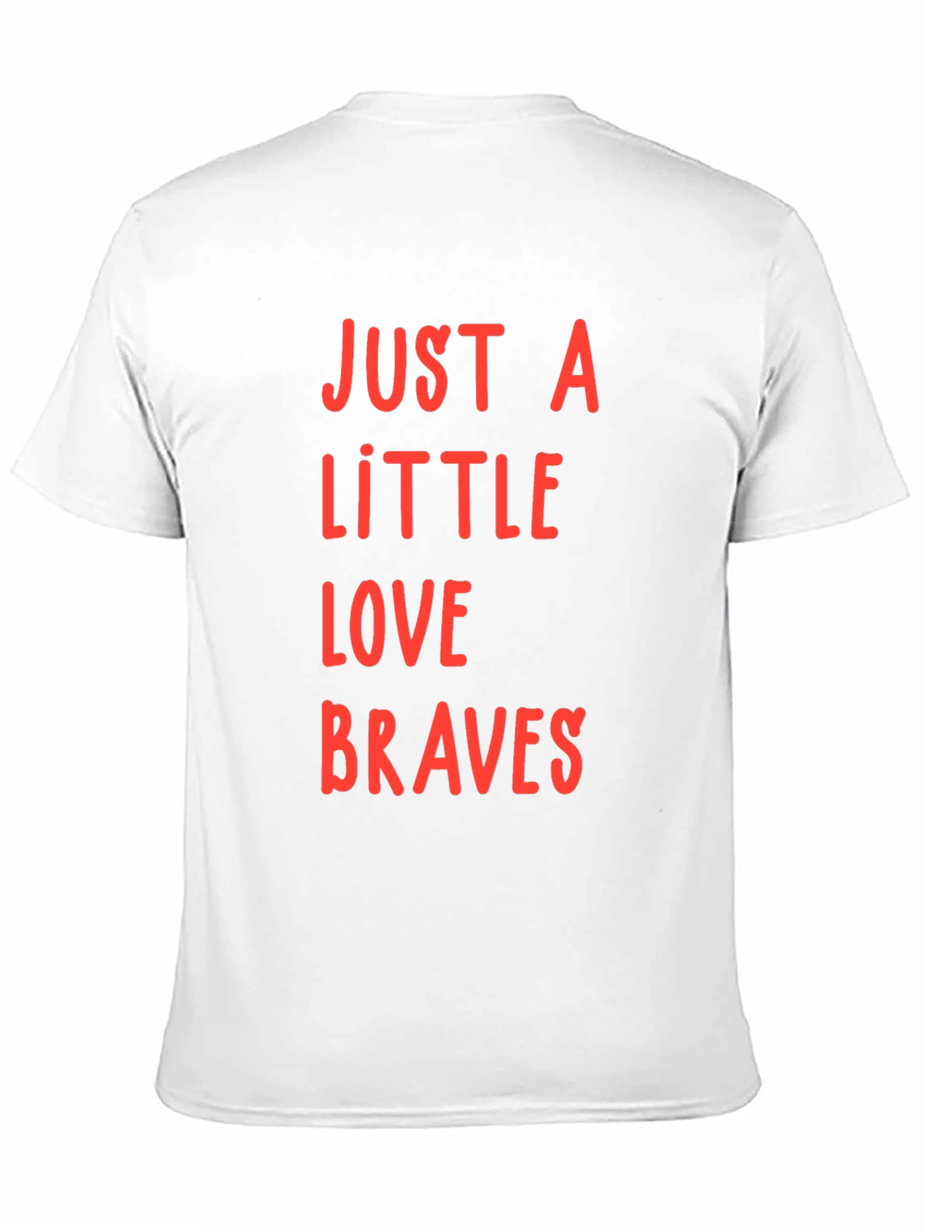 Just A Little Love Braves Black T-Shirt