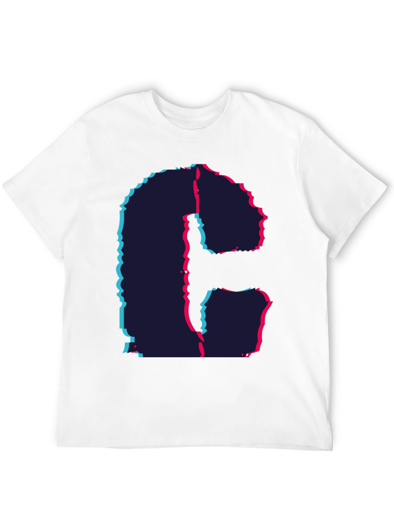 Glitch Letter T-Shirt - Modern Graphic Tee