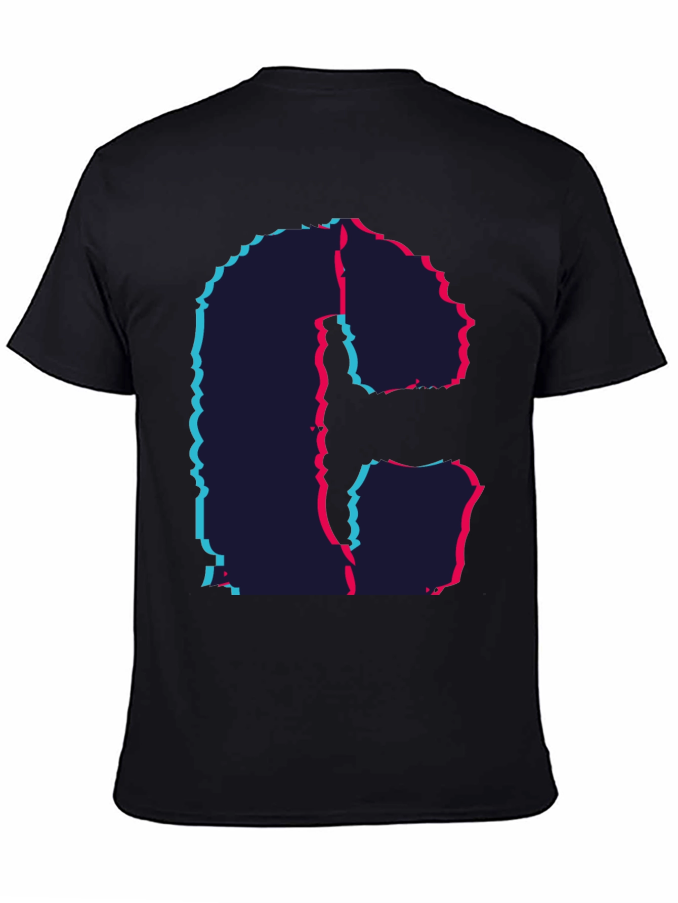 Glitch Letter T-Shirt - Modern Graphic Tee