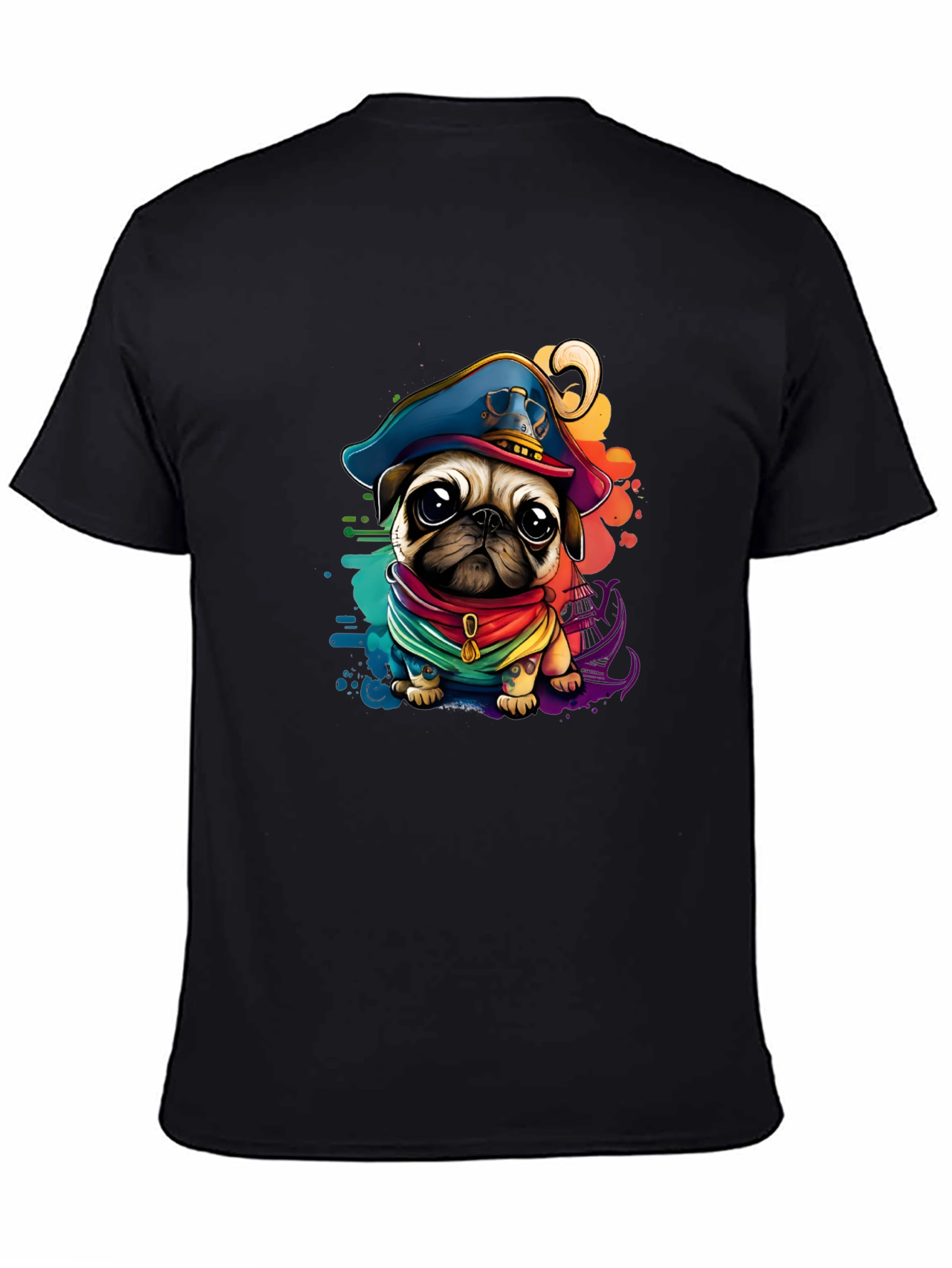 Pug Pirate Graphic Tee
