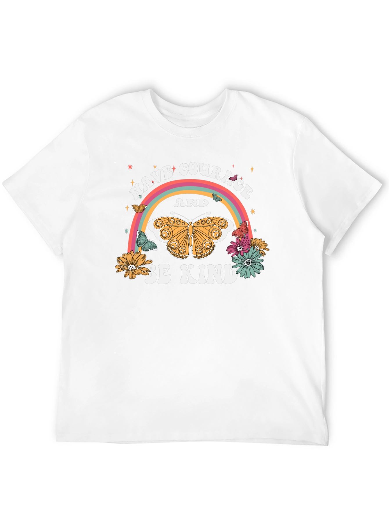 Courage and Kindness Black Graphic T-Shirt