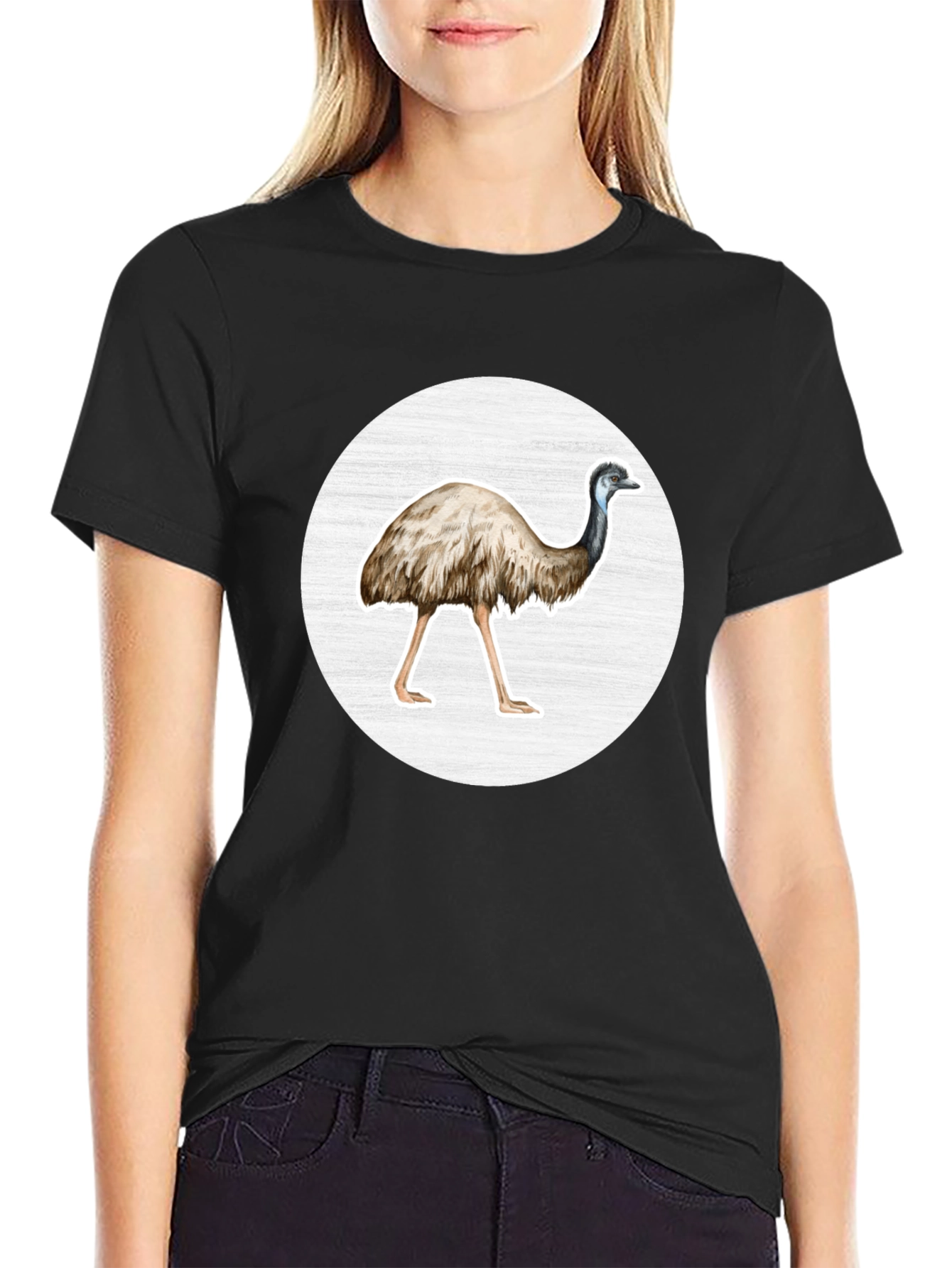 Emu Graphic Tee - Stylish Animal Print T-Shirt