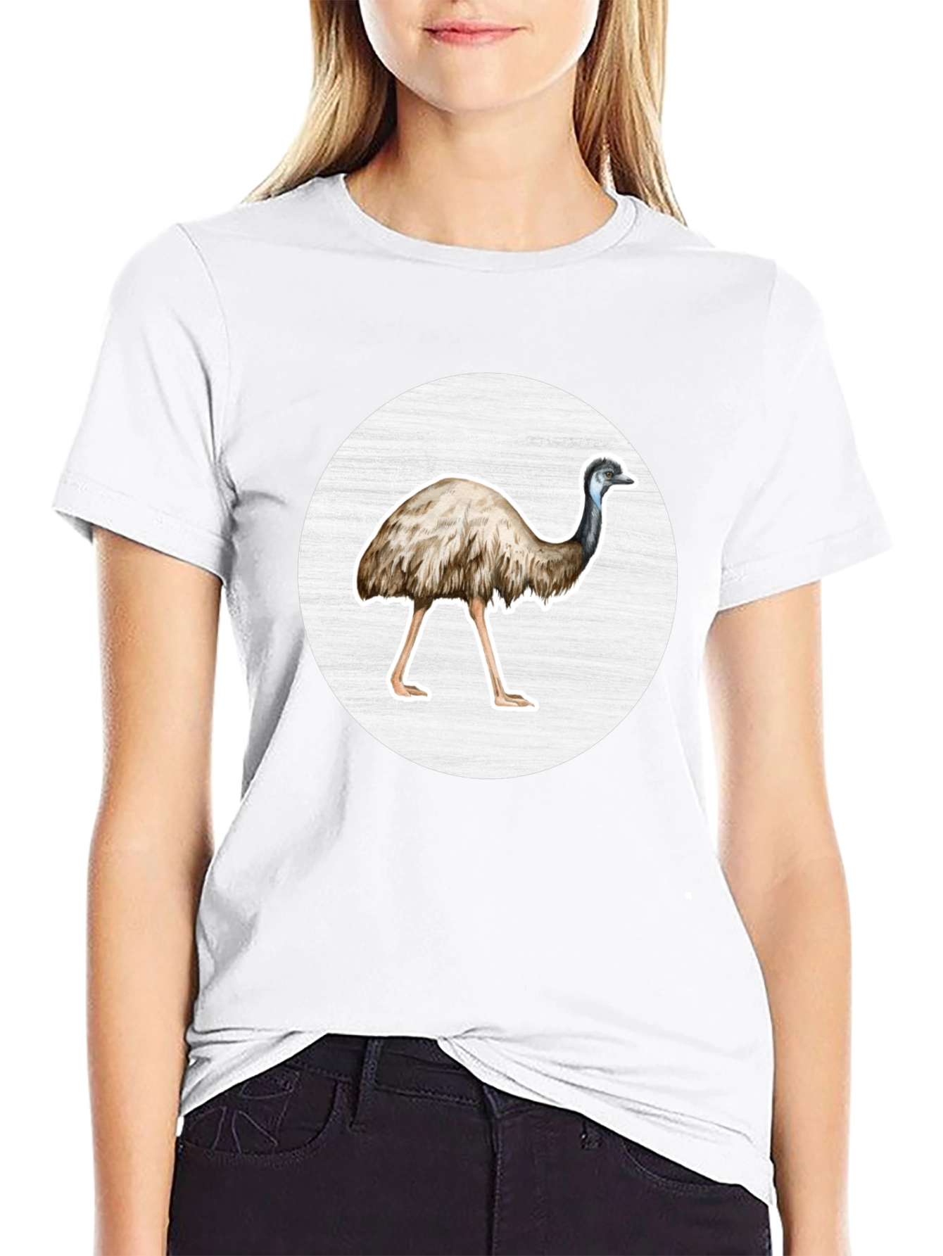 Emu Graphic Tee - Stylish Animal Print T-Shirt