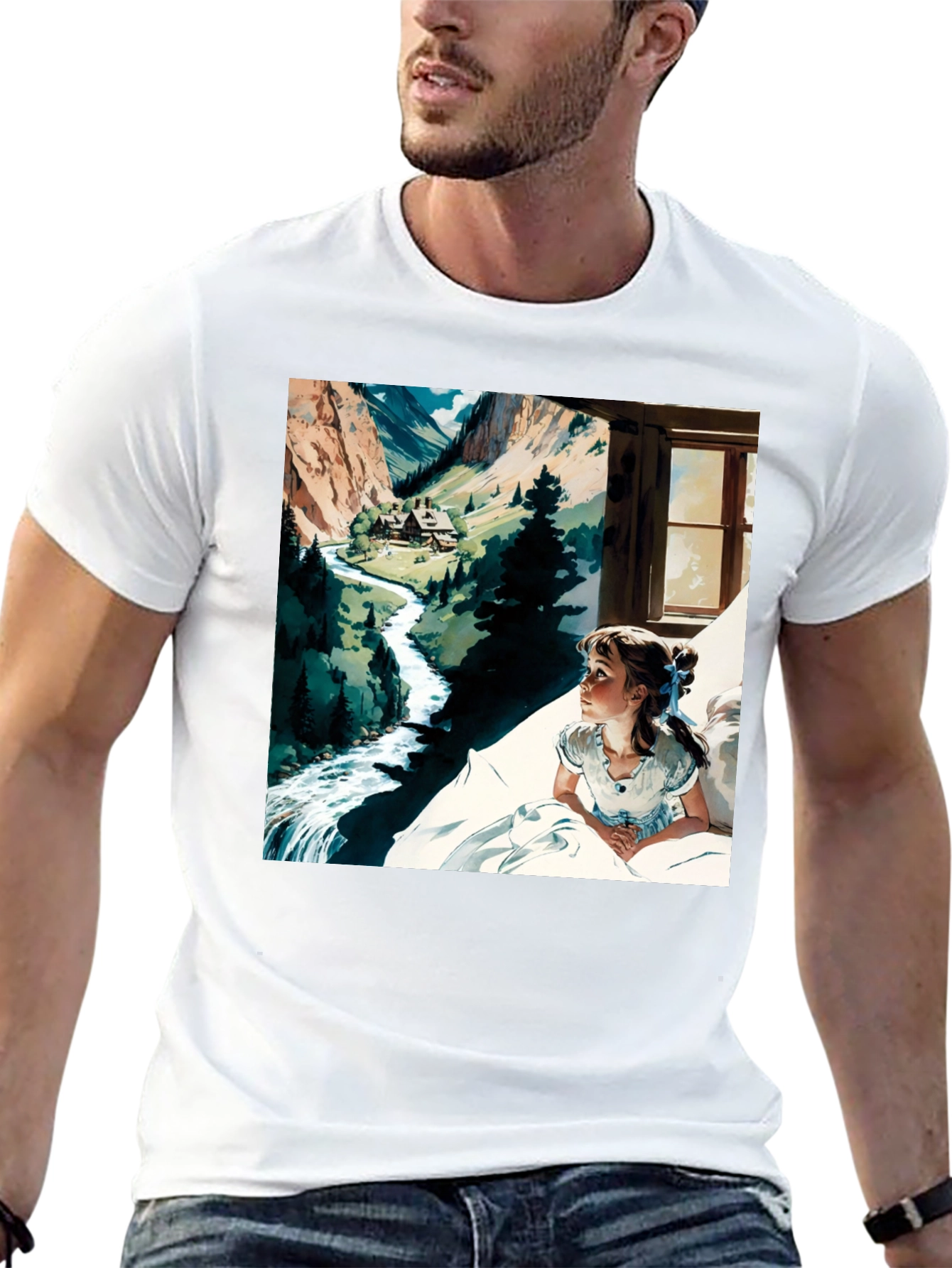 Heidi Inspired Graphic Tee - Classic Novel Art