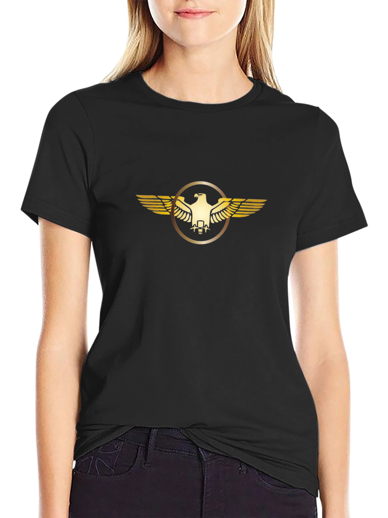 Golden Eagle Emblem Black T-Shirt
