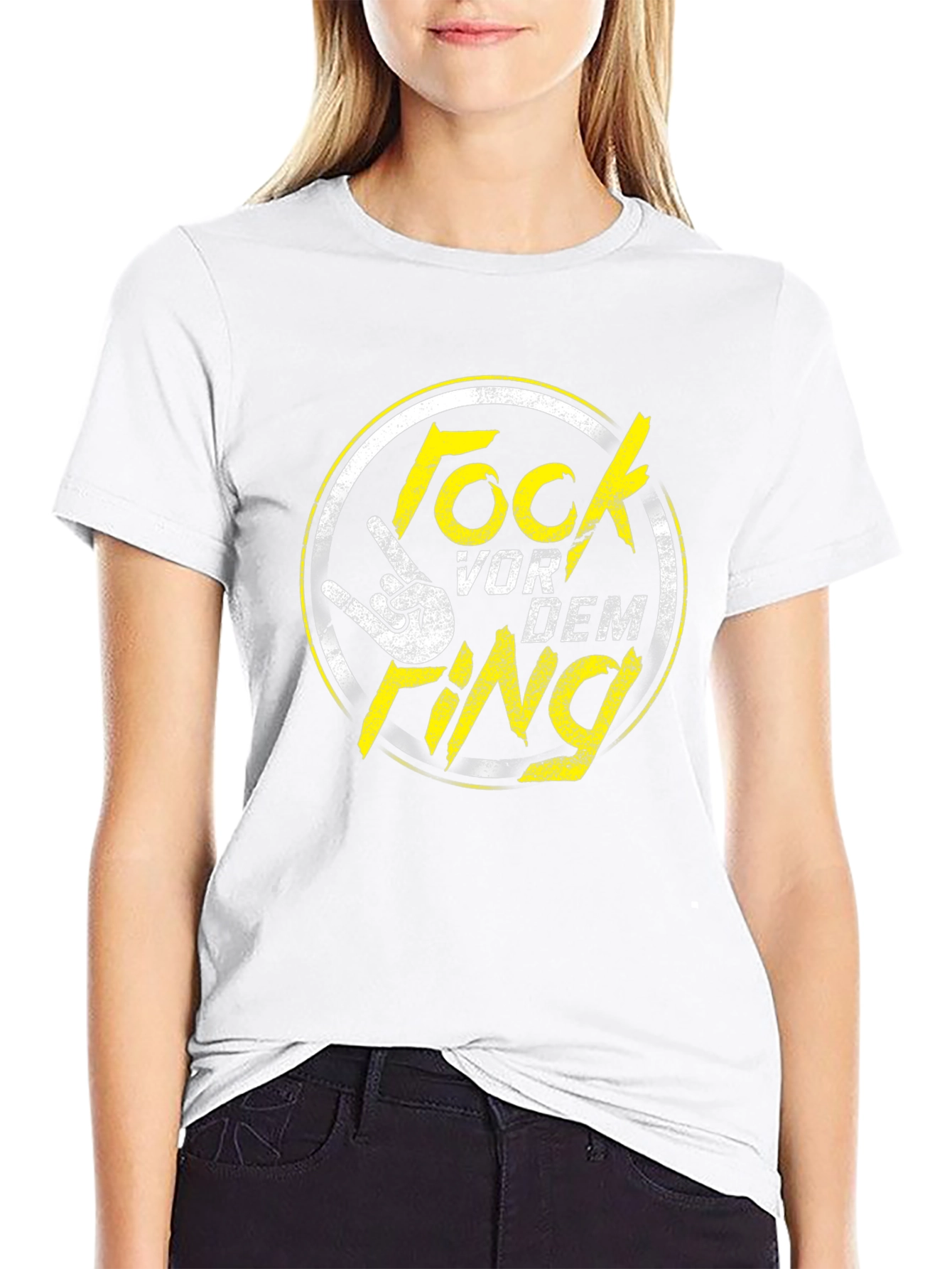 Rock Vor Dem Ring Black Graphic Tee