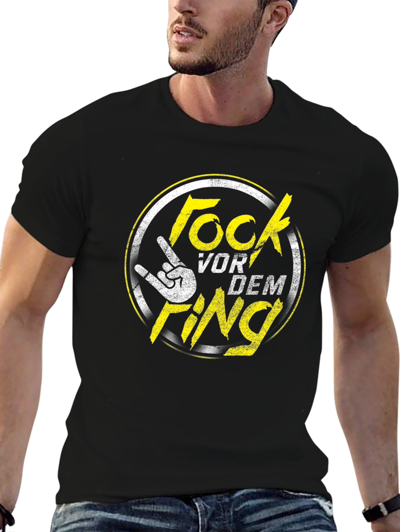Rock Vor Dem Ring Black Graphic Tee