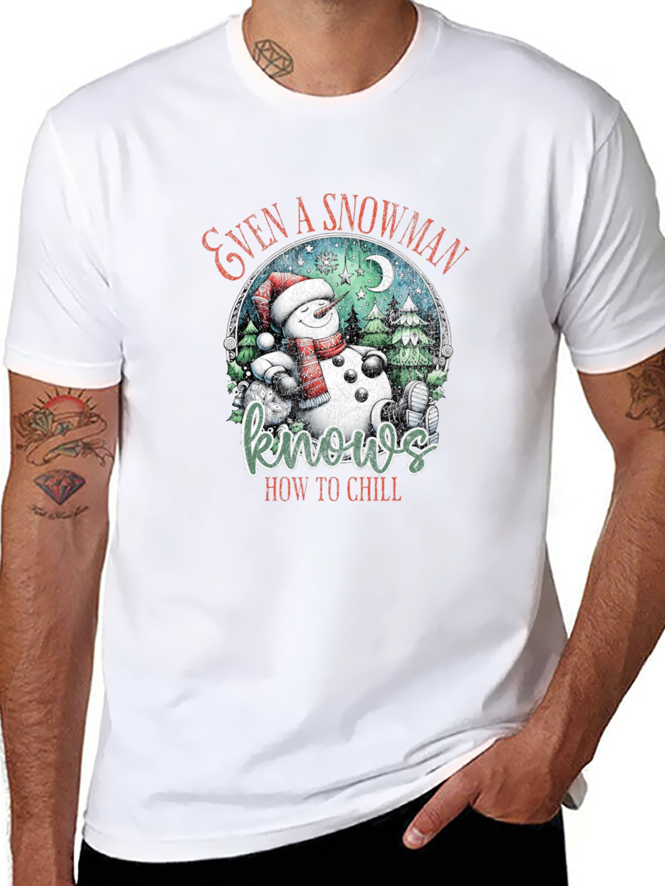 Snowman Knows How To Chill T-Shirt