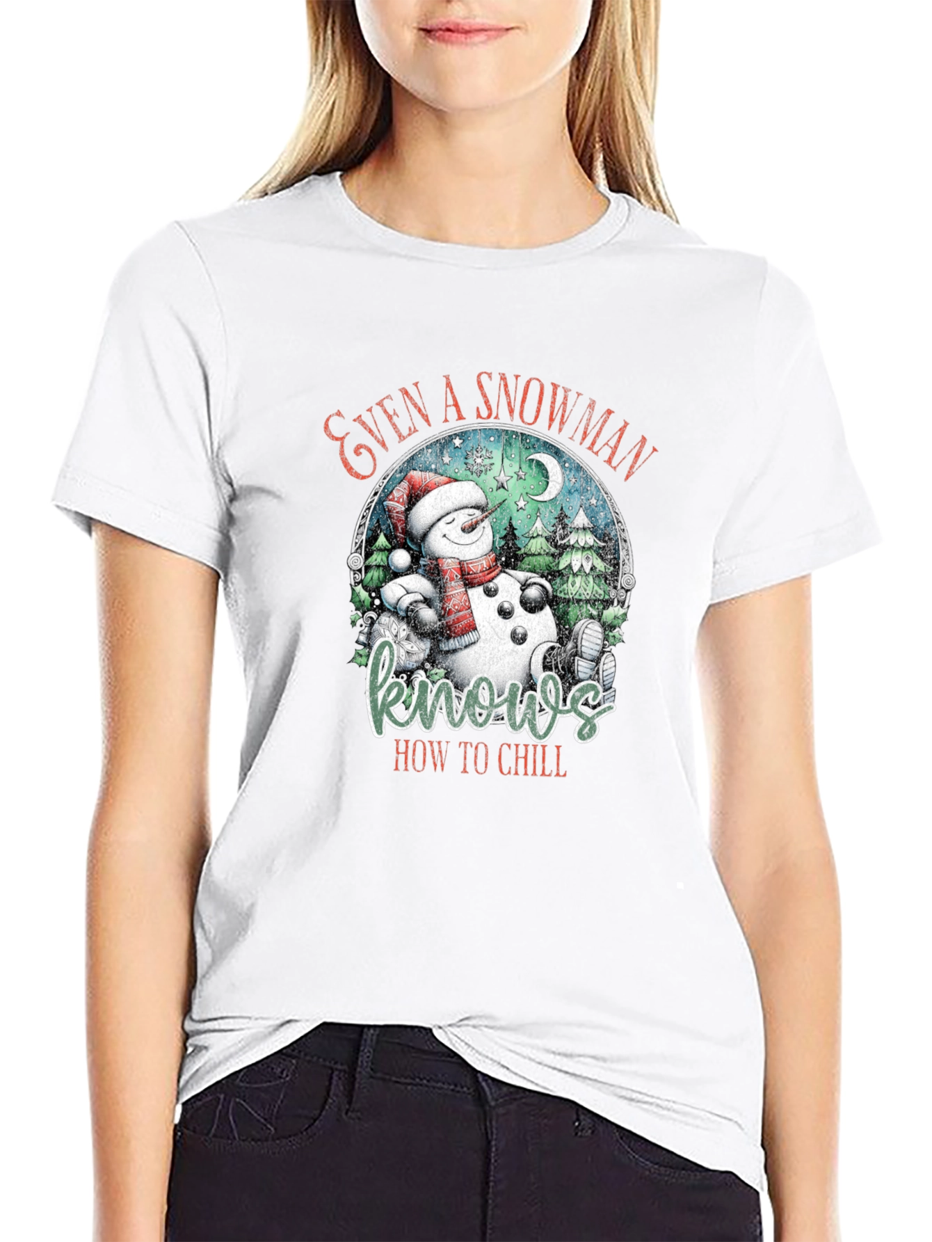 Snowman Knows How To Chill T-Shirt