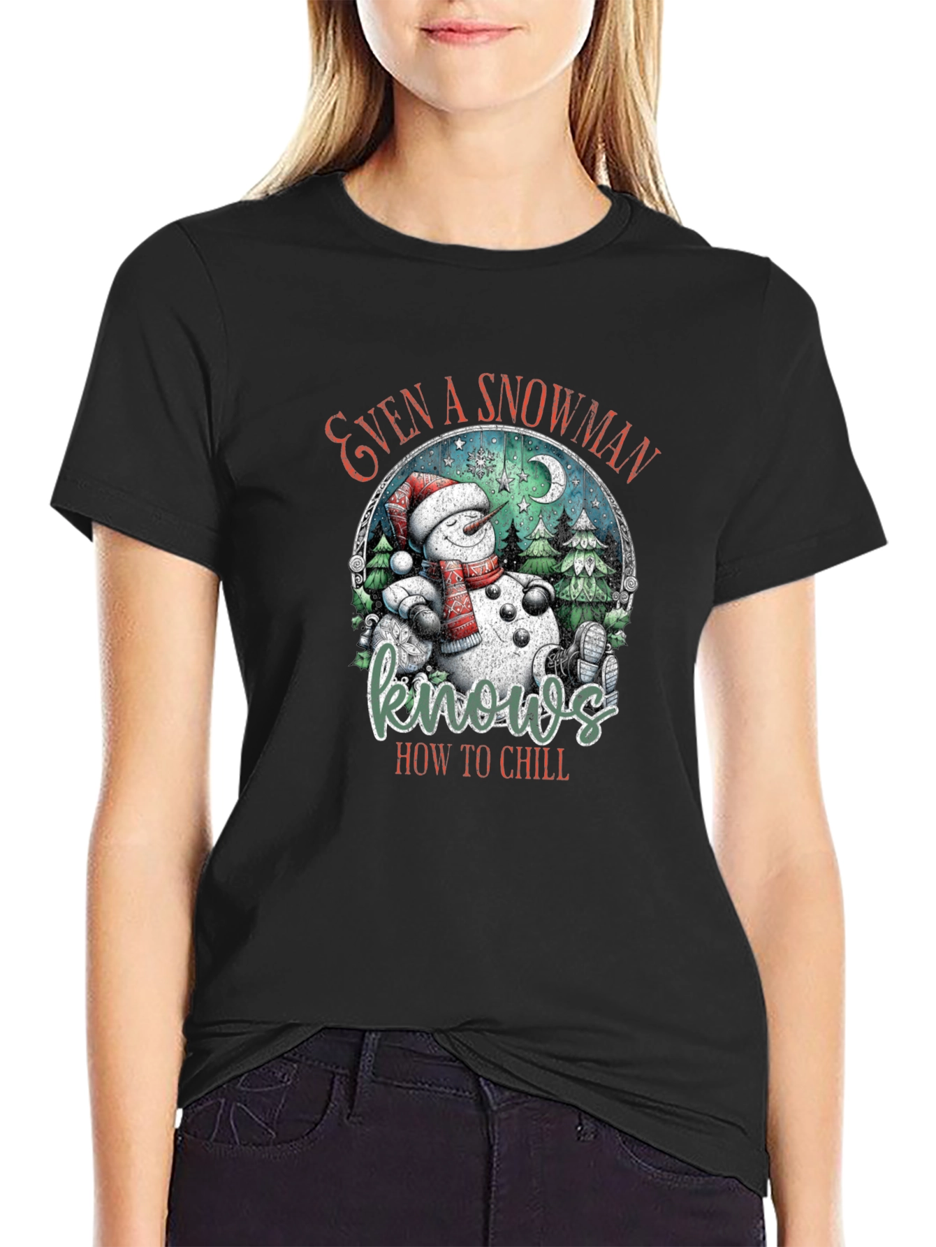 Snowman Knows How To Chill T-Shirt
