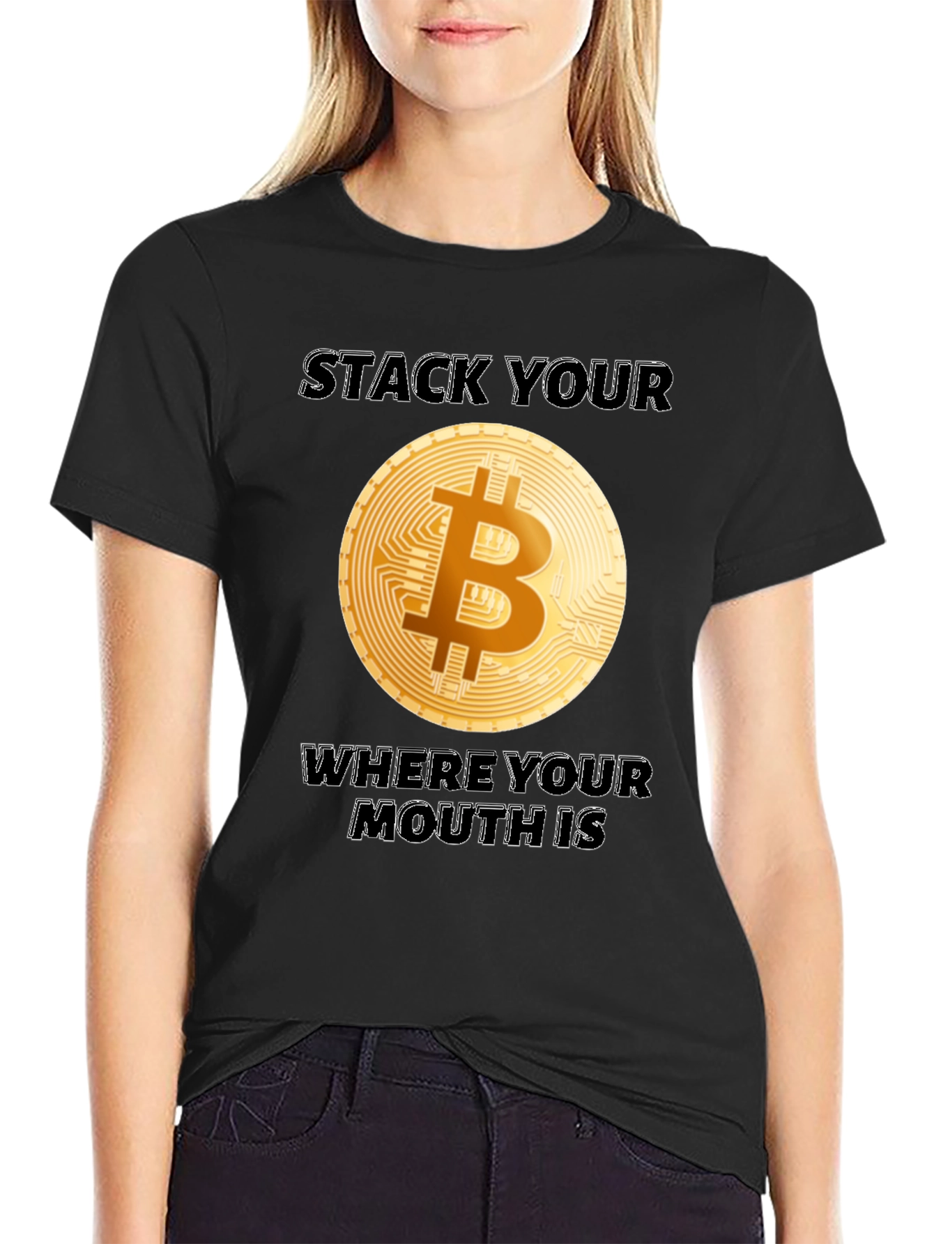 Bitcoin Crypto T-Shirt - Stack Your Sats
