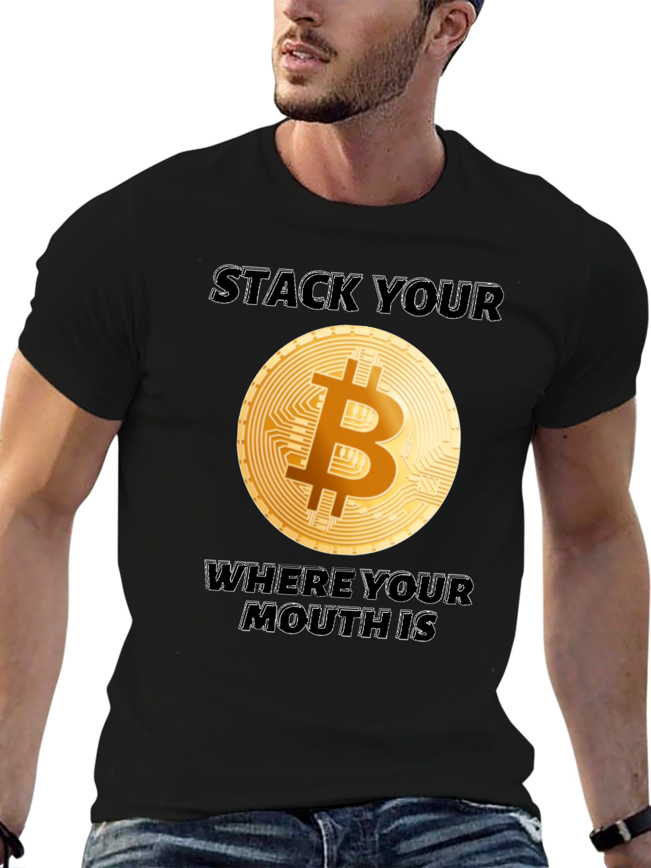 Bitcoin Crypto T-Shirt - Stack Your Sats
