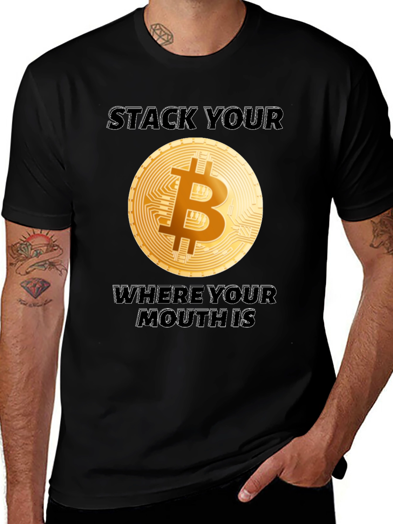 Bitcoin Crypto T-Shirt - Stack Your Sats