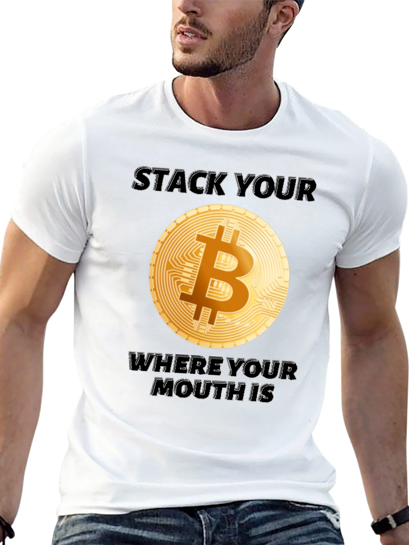 Bitcoin Crypto T-Shirt - Stack Your Sats