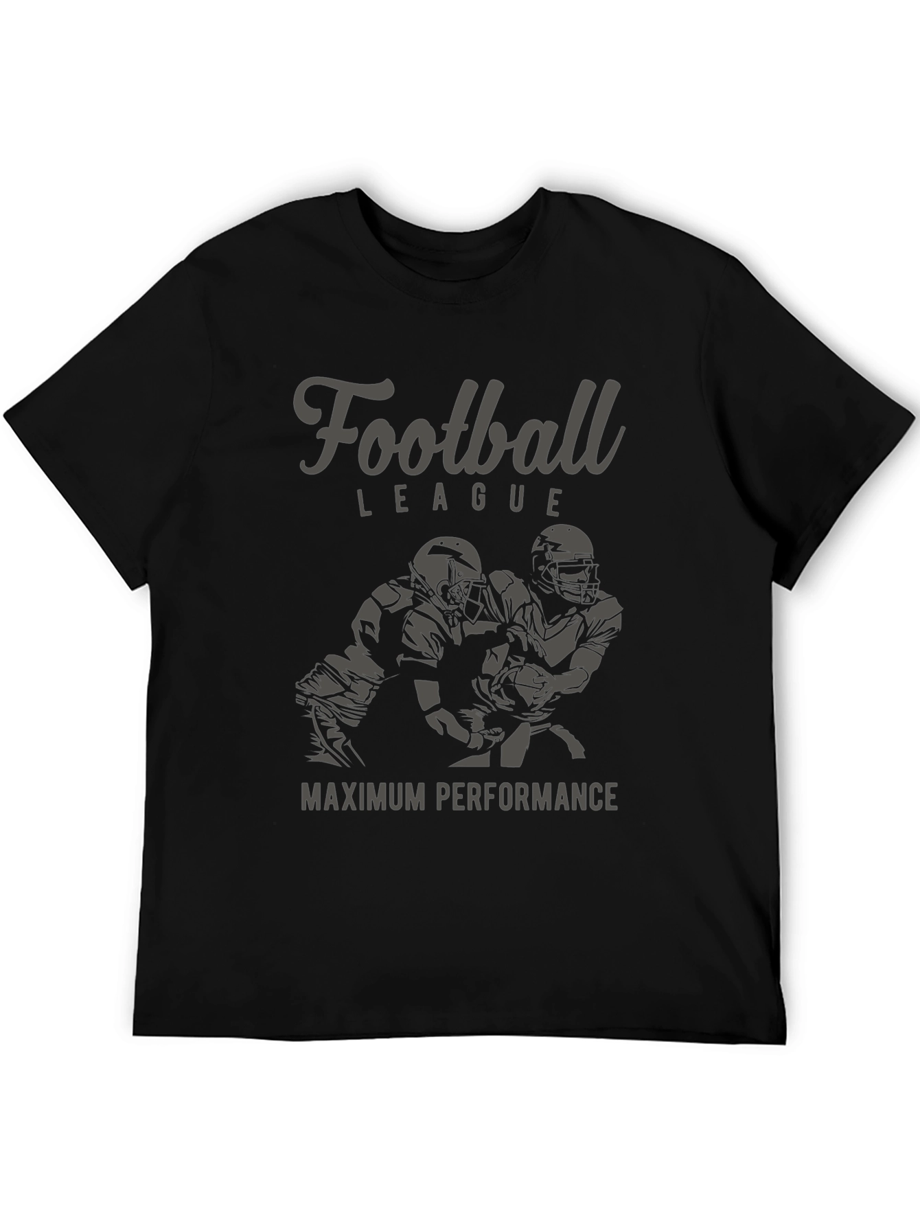 Football League Tee: Maximum Performance Black T-Shirt